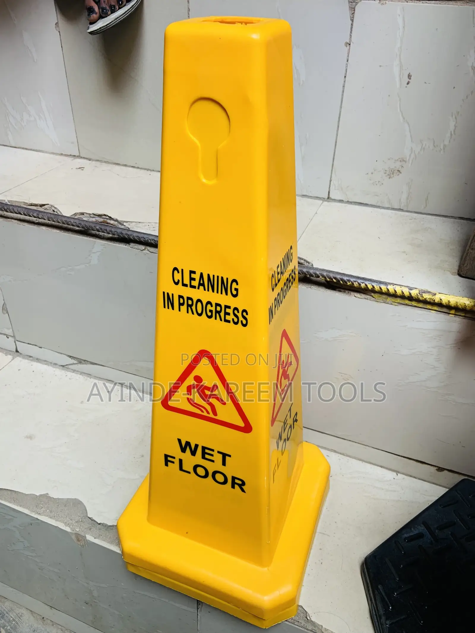 Cleaning In Progress (Wet Floor Cone)