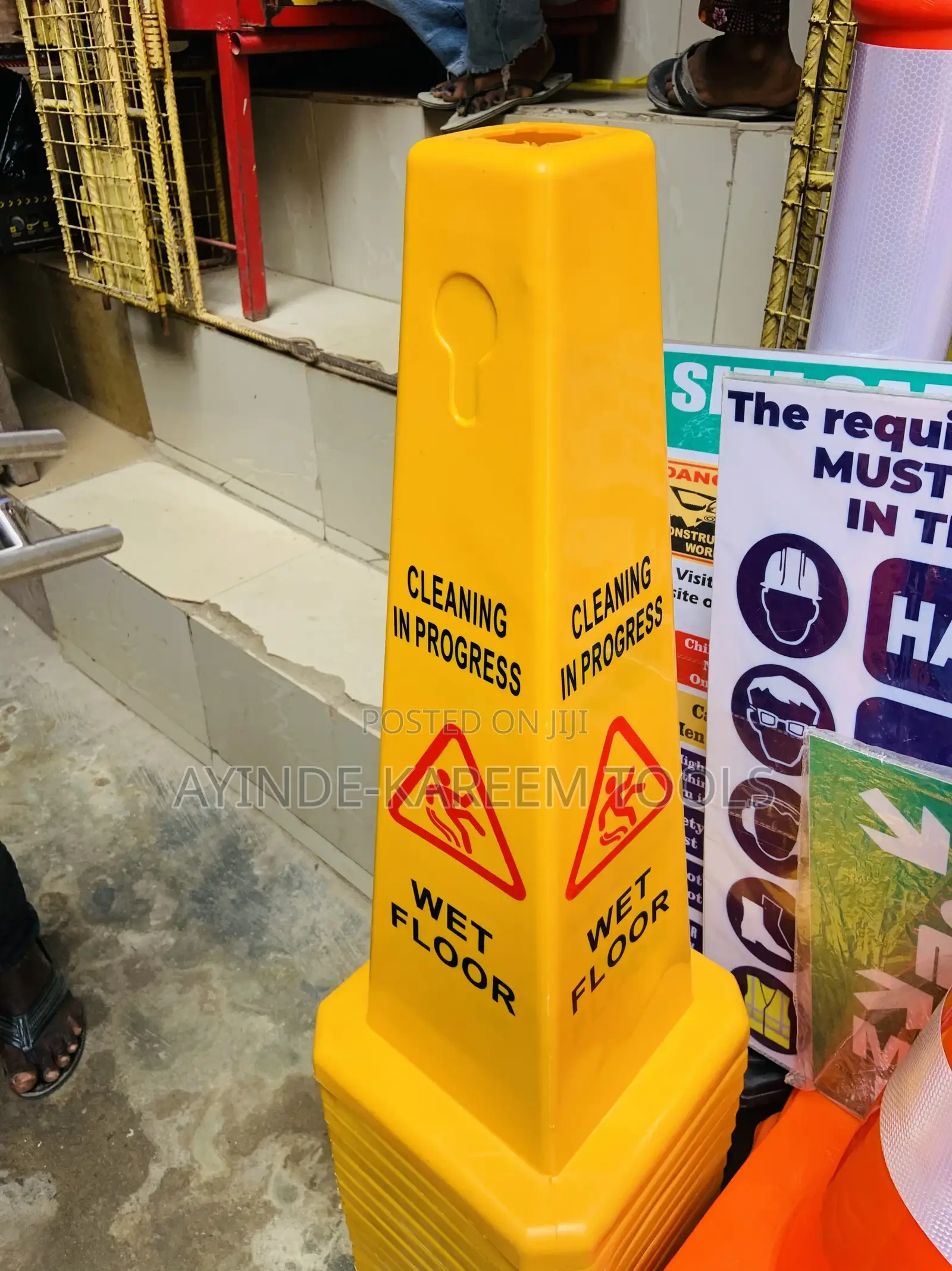 Cleaning In Progress (Wet Floor Cone)