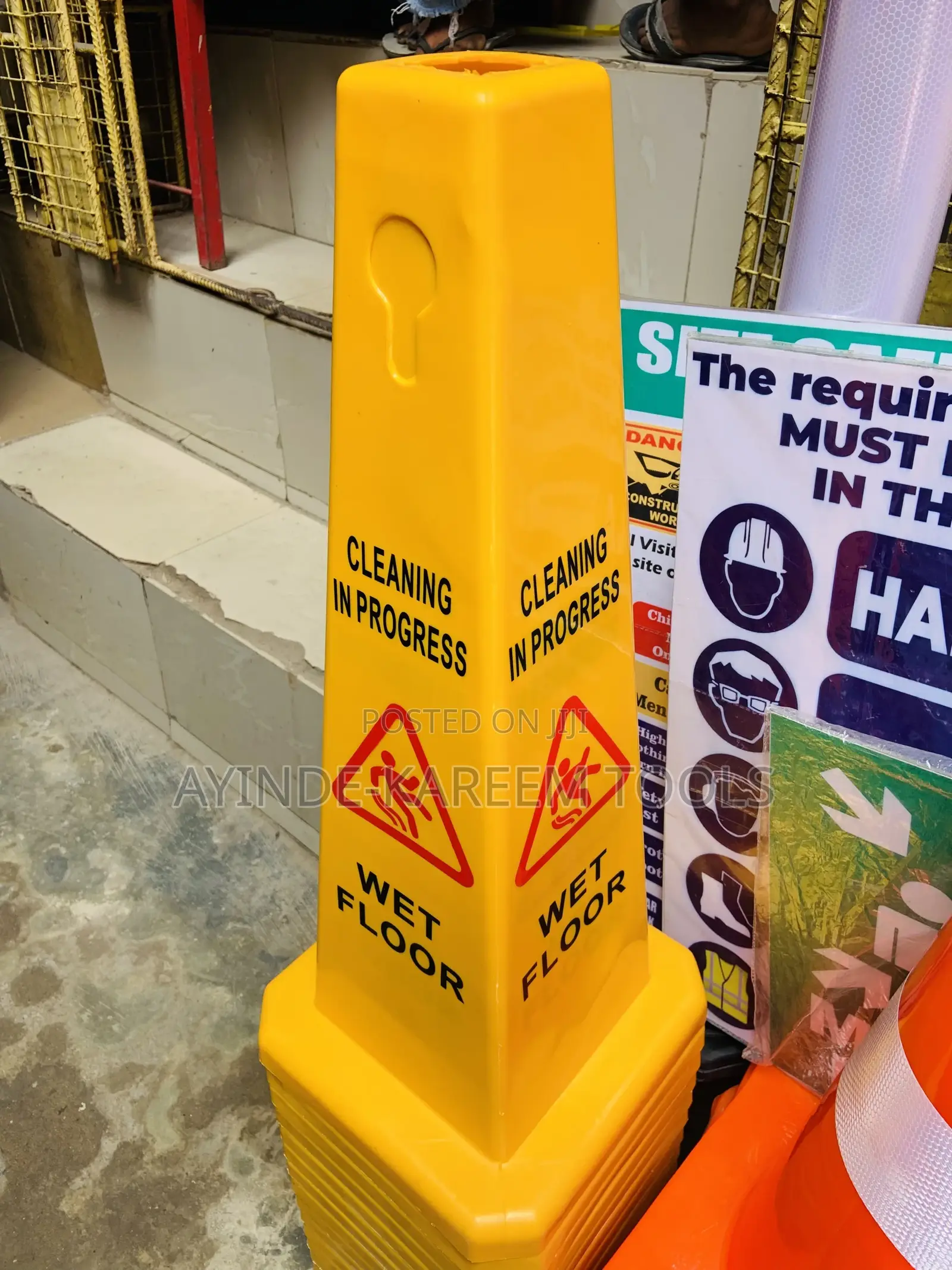 Cleaning In Progress (Wet Floor Cone)