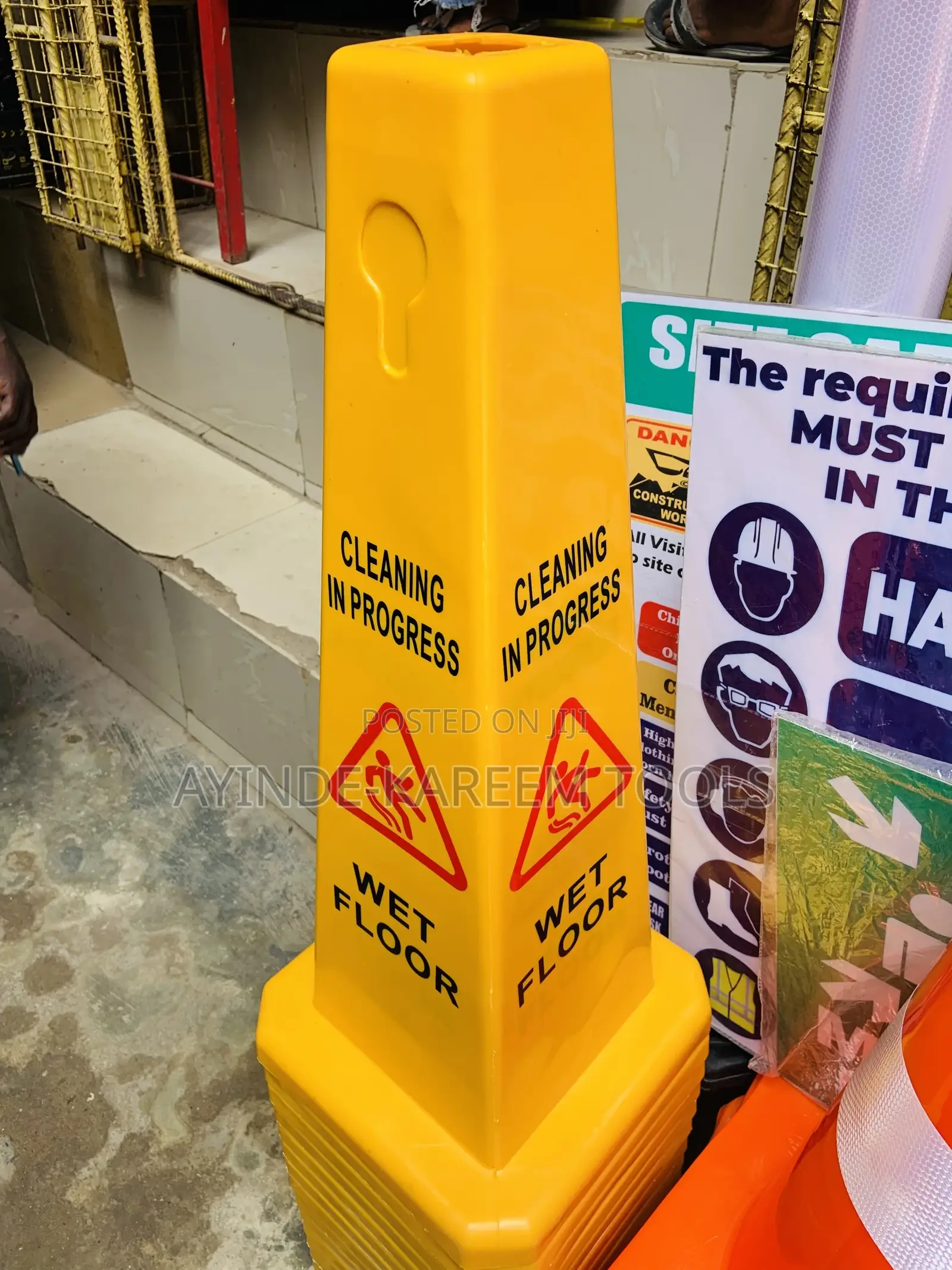 Cleaning In Progress (Wet Floor Cone)