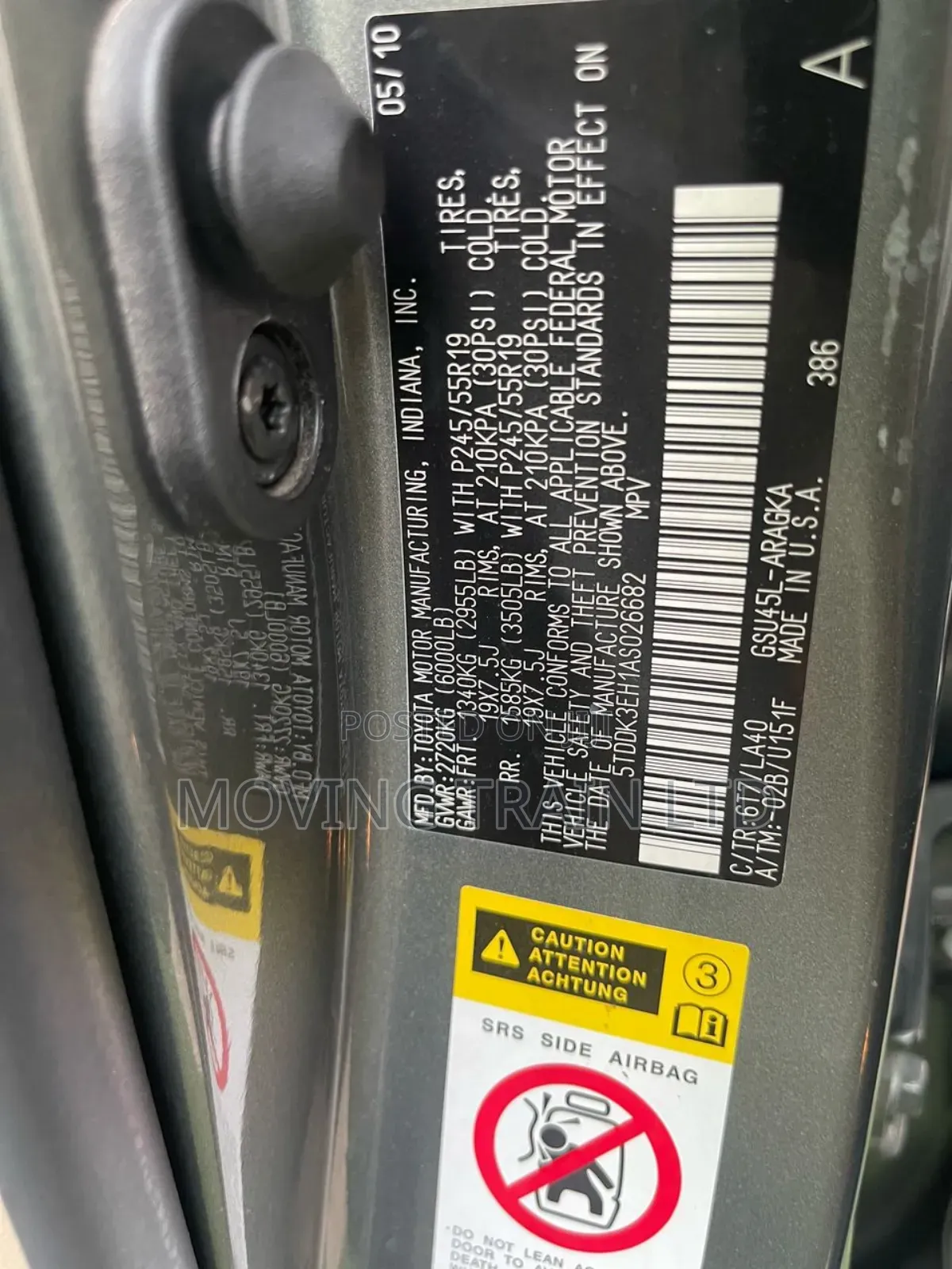 Toyota Highlander Limited 2010 Gray