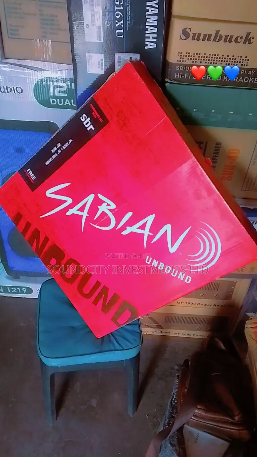 Sabian Unbound Set of Professional Cymbals and Hi Hat.