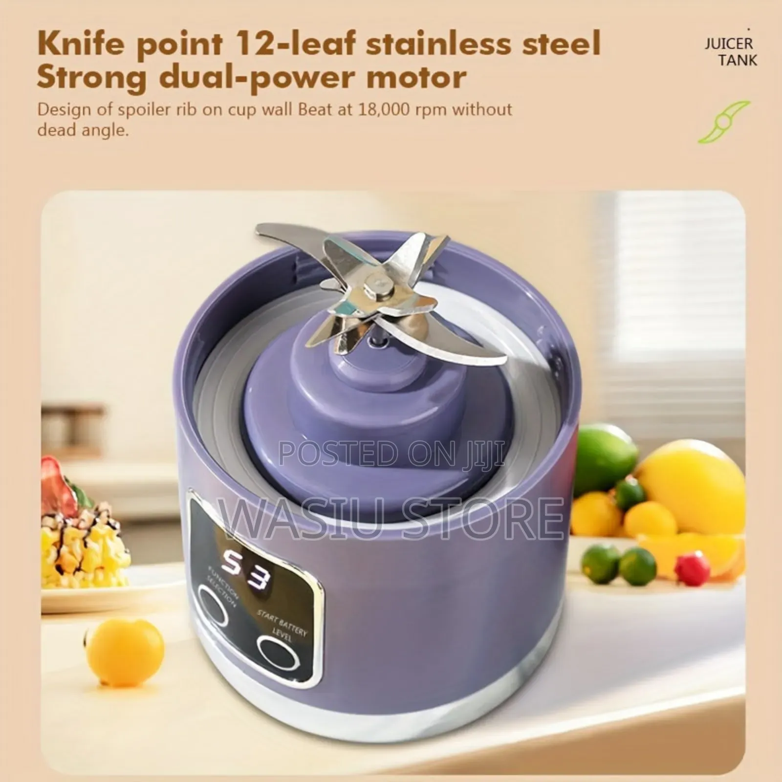 Portable Blender Rechargeable For Juice And Smoothies