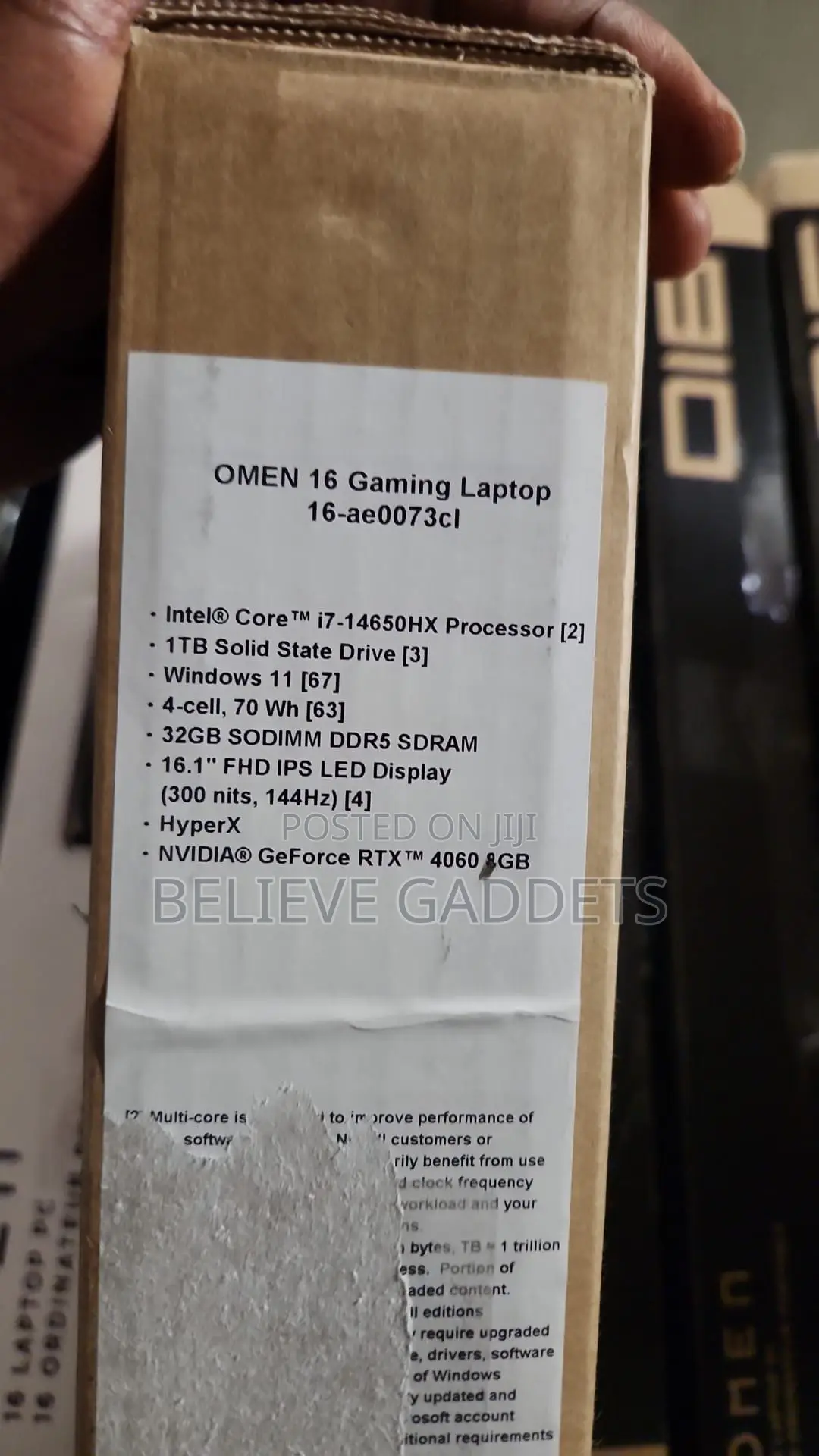 New Laptop HP Omen 16 32GB Intel Core I7 SSD 1T