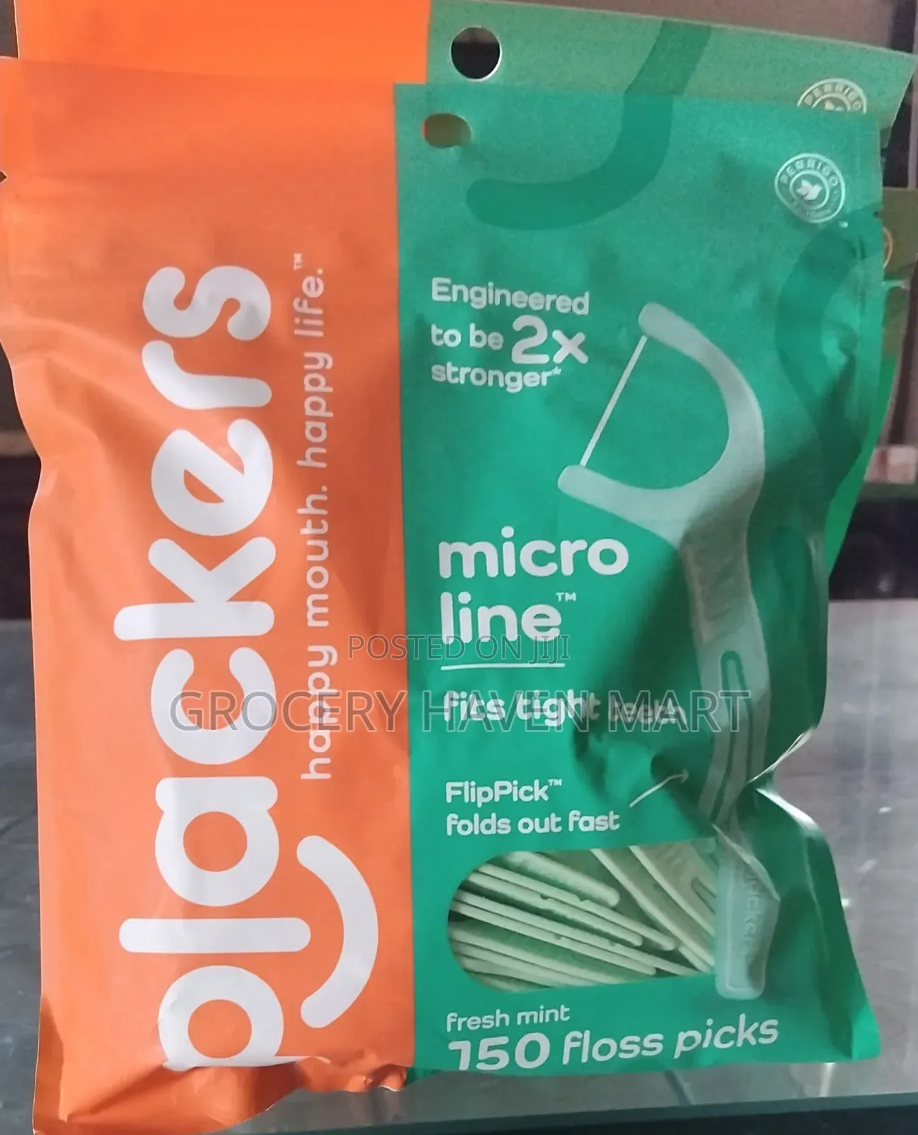 Plackers Micro Line Floss Picks, Fresh Mint (150 Count )