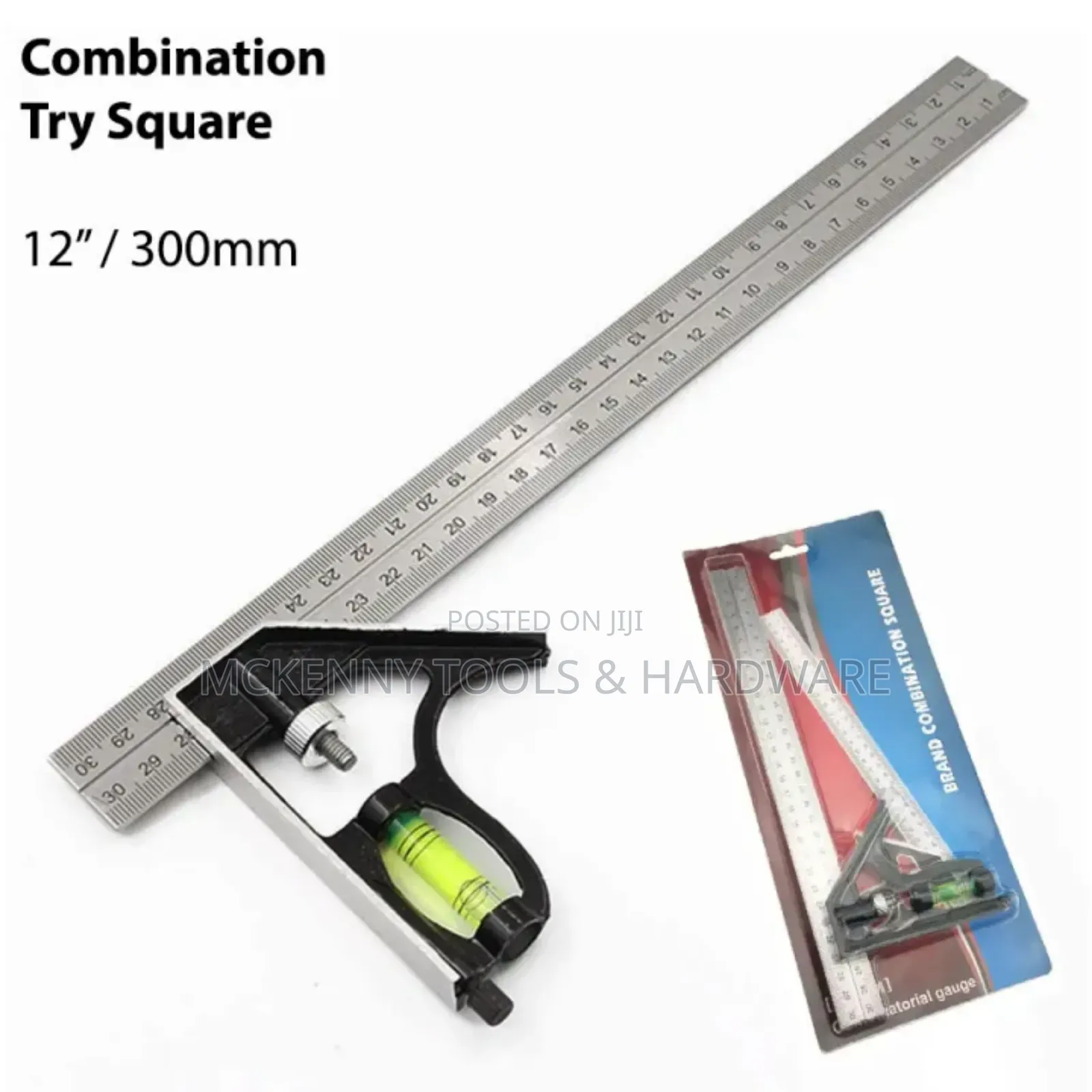 Combination Try Square Right Angle Ruler - 12" - 300mm
