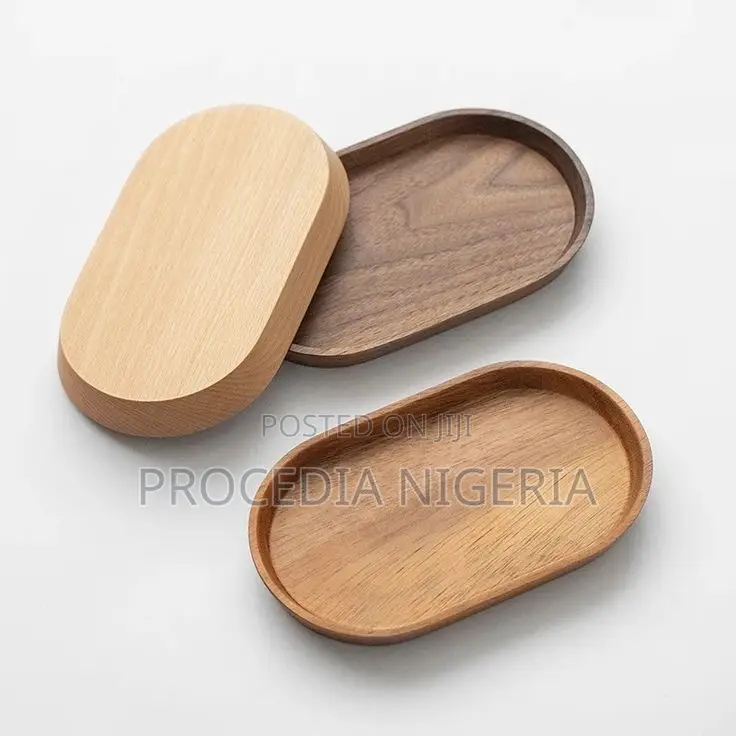Wooden Oval Serving Tray – 26 X 15cm Organizer Plate