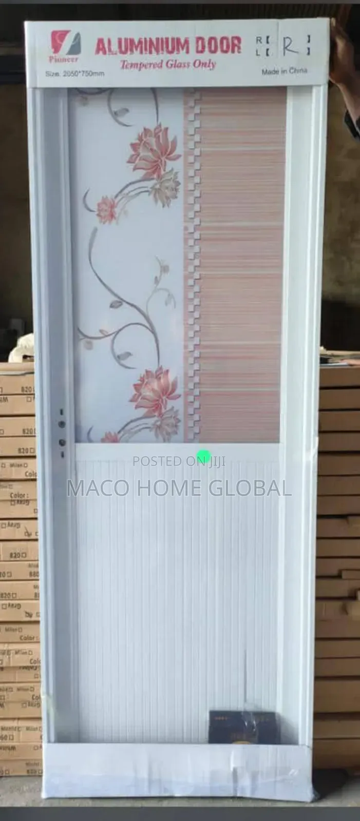 Allumum Half Glass Toilet Door 750 Size