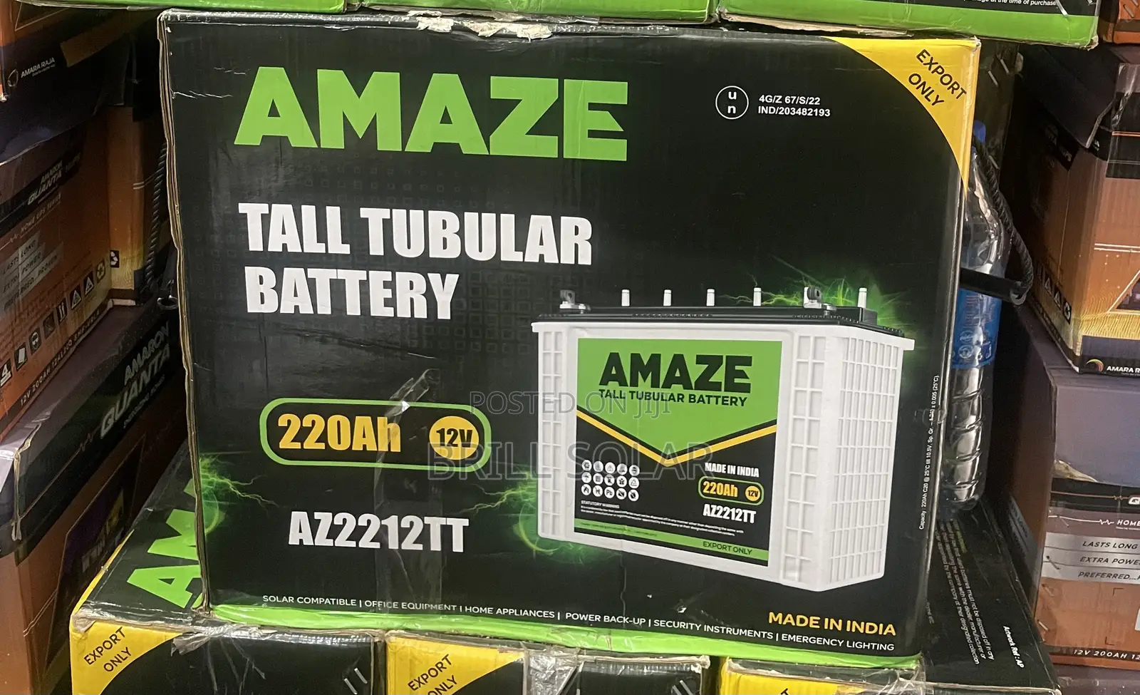 12v-220ah Amaze Solar Tubular Battery