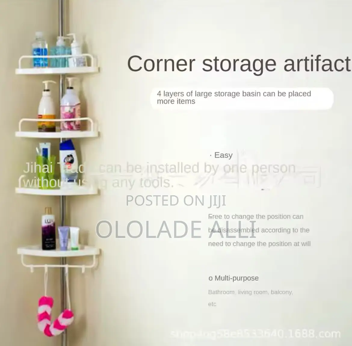 2.6m Corner Organizer Racks Tier Caddy