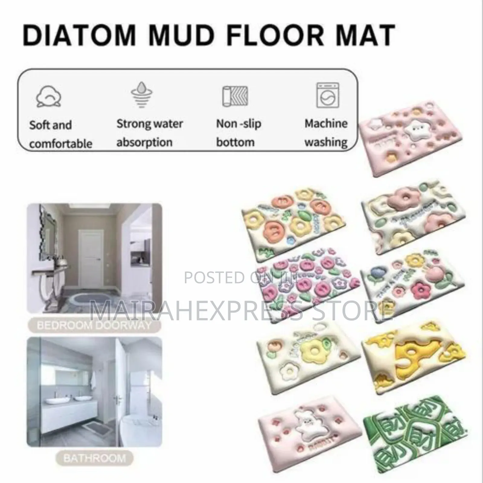 3d Virtual Absorbent Bathroom Footmat