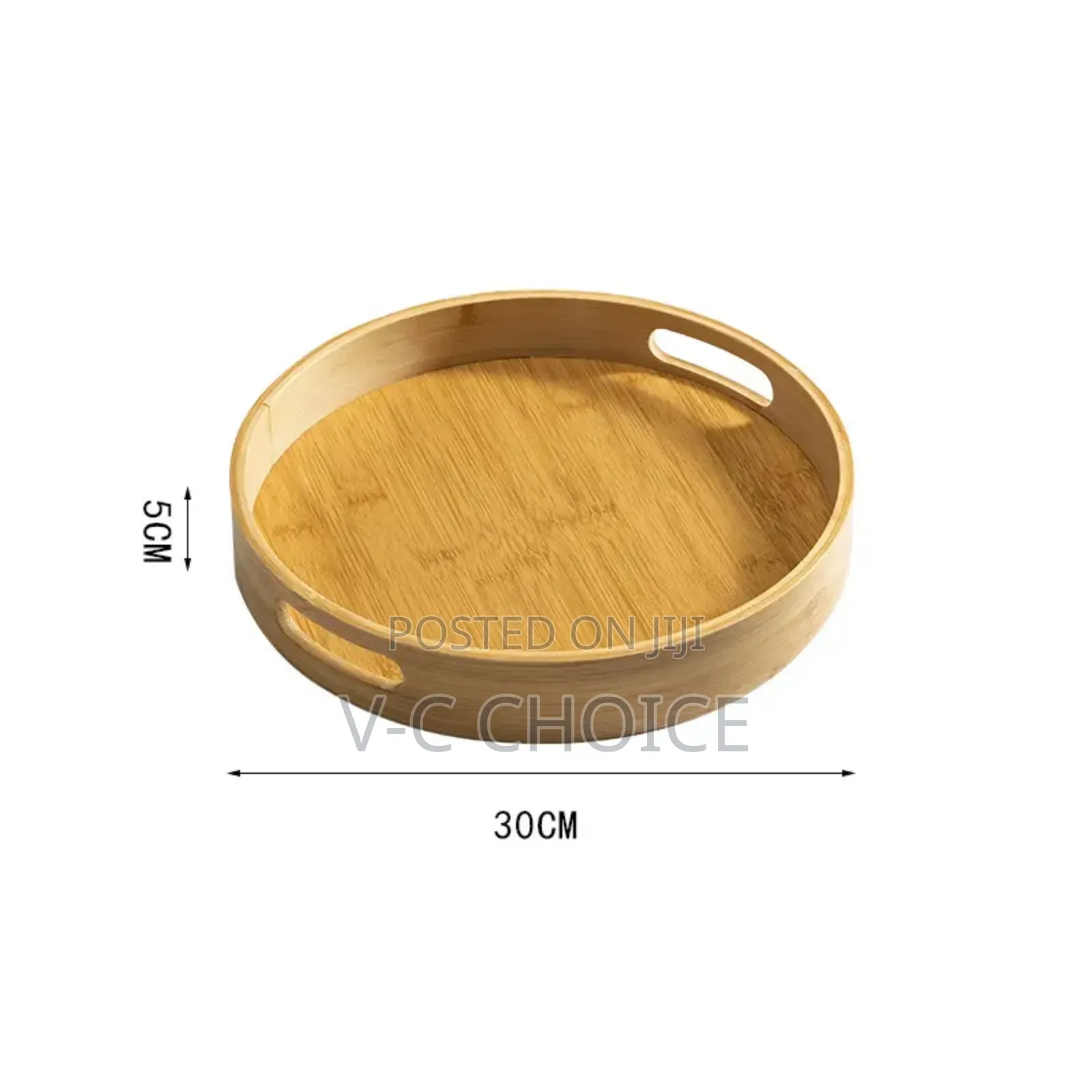 3 In1 Round  Bamboo Wooden Serving Tray