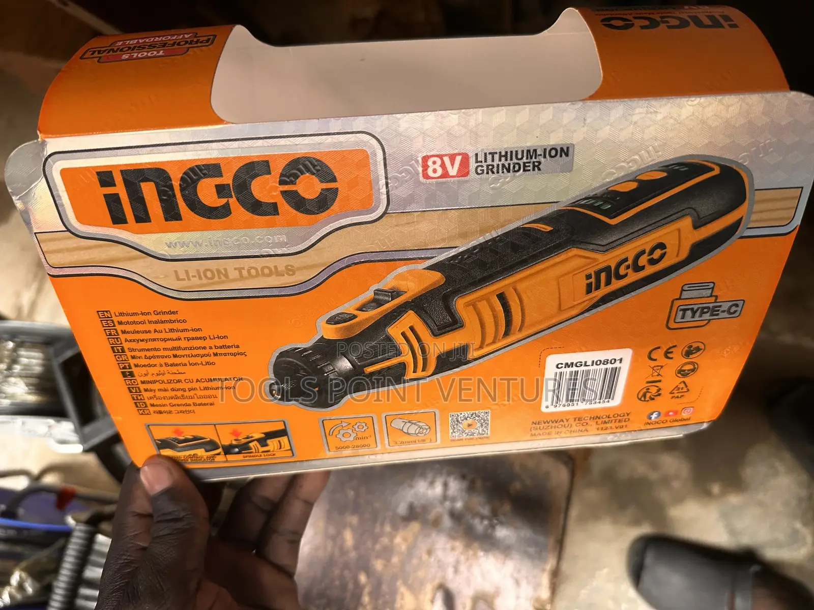 Ingco 8v Cordless Die Grinder With Accessories