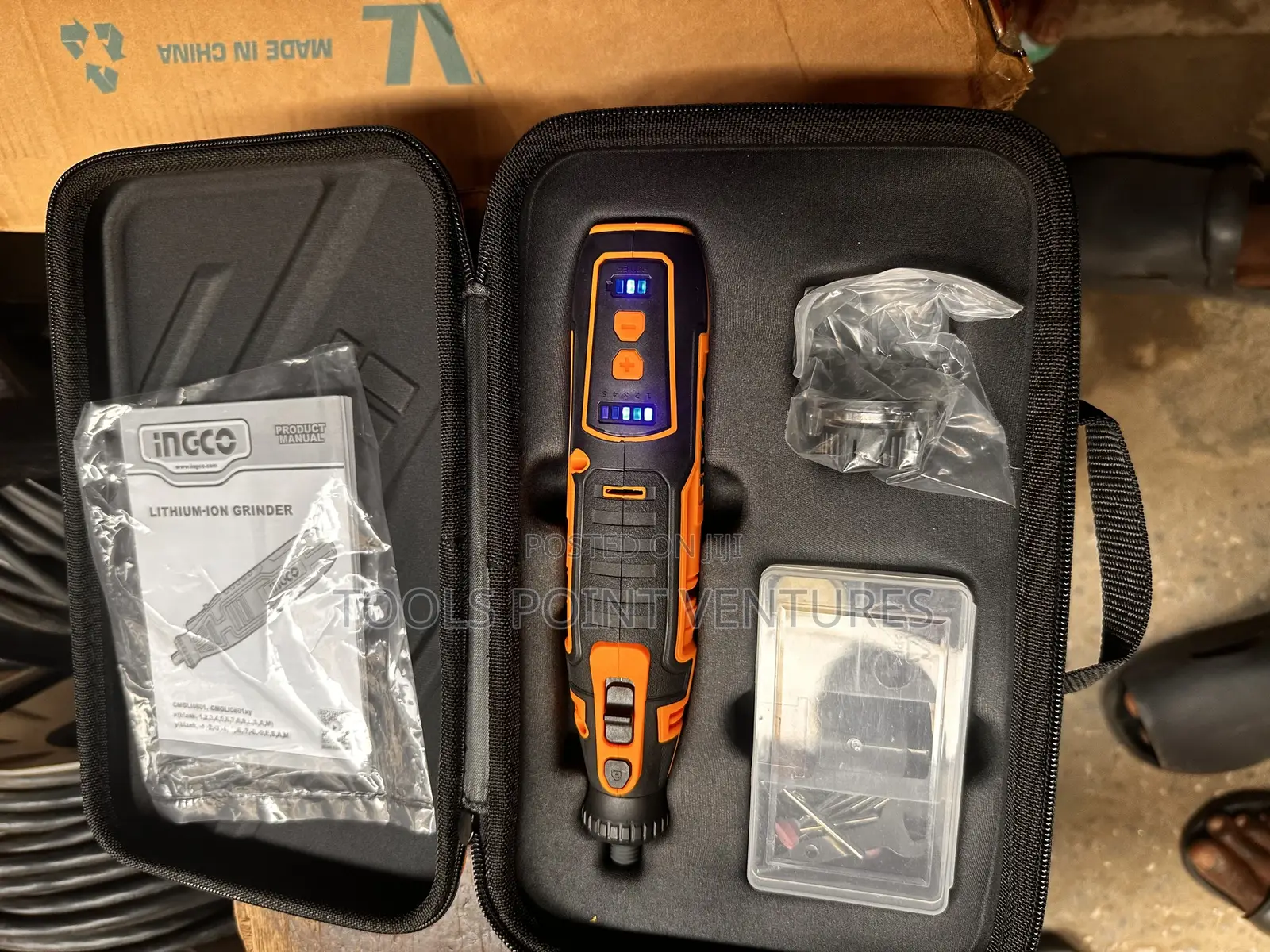 Ingco 8v Cordless Die Grinder With Accessories