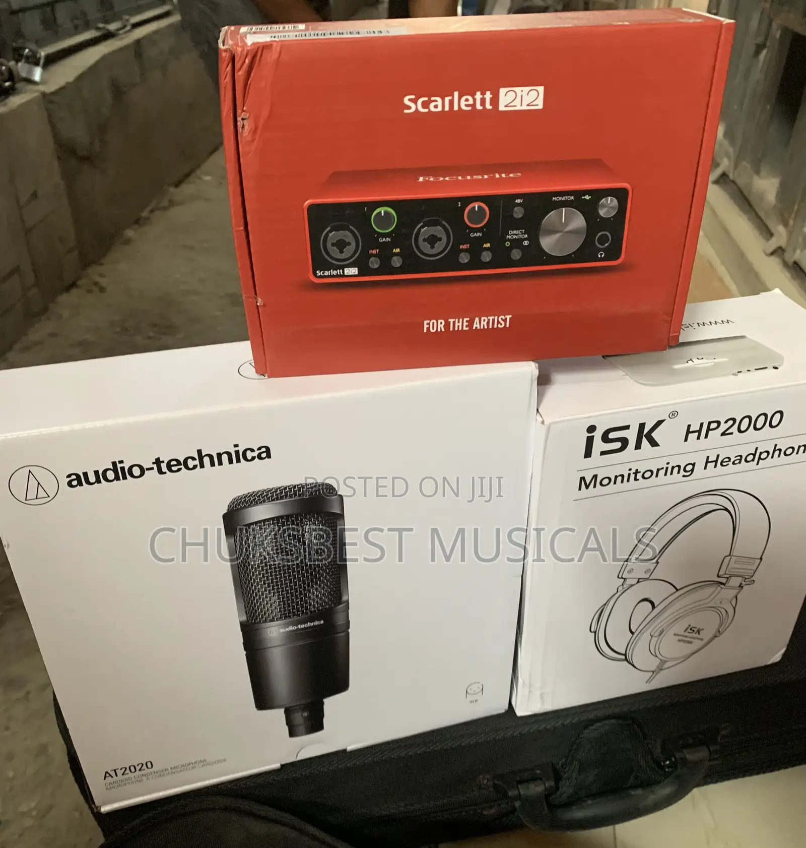Set Audio-Technica Scarlett 2i2 Monitoring Headphones Hp2000