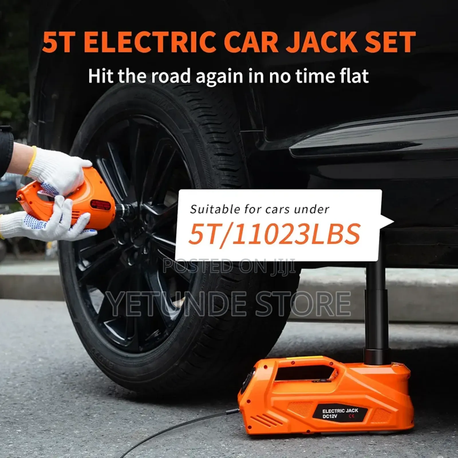 Electric Car Jack 5 Ton - 11023 LBS Floor Jack Lift