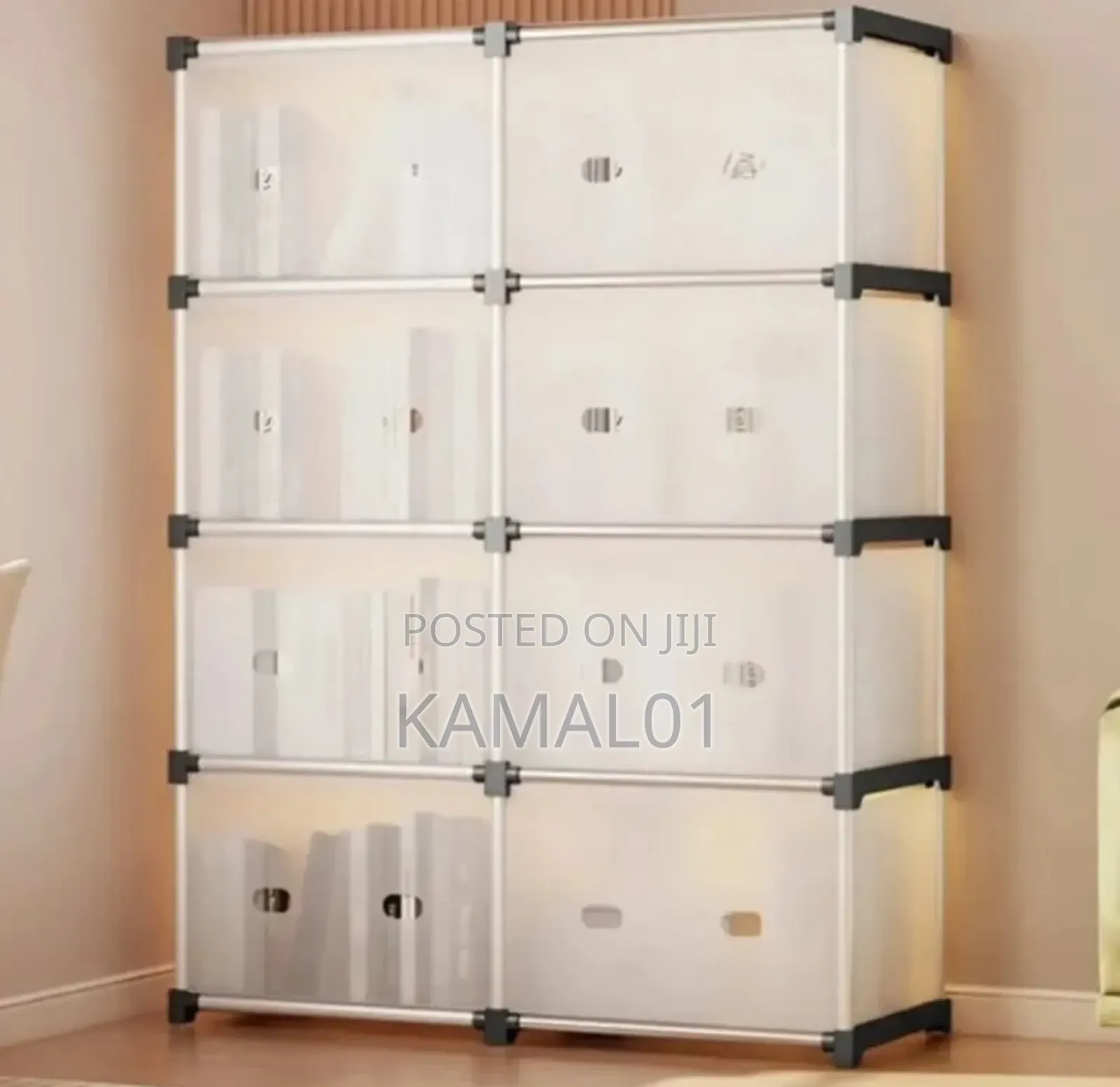 Storage Rack Cabinet With 8 Compartment