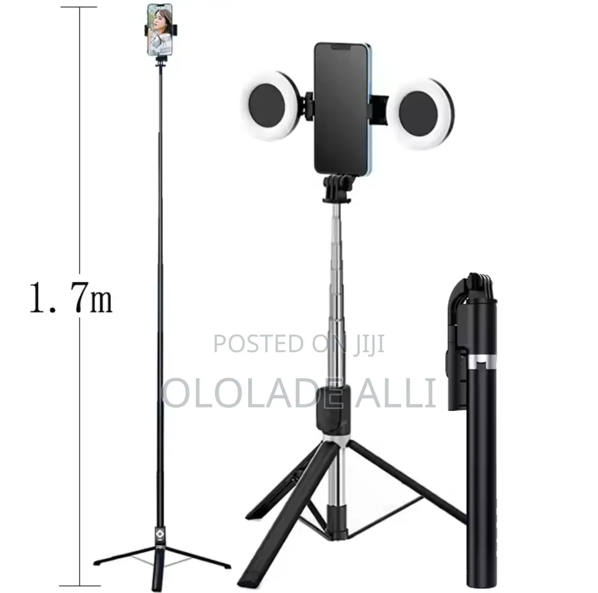 1.7m Extendable Live Tripod Selfie Stick