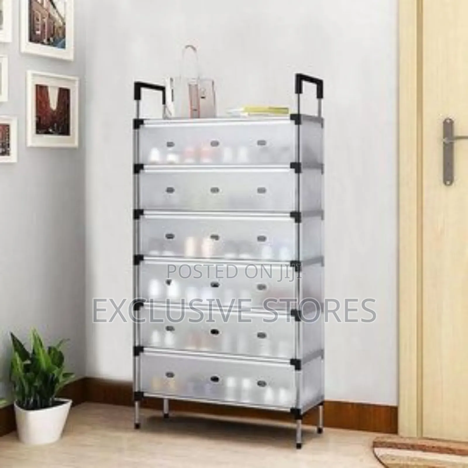 Semi-Transparent Shoe Rack