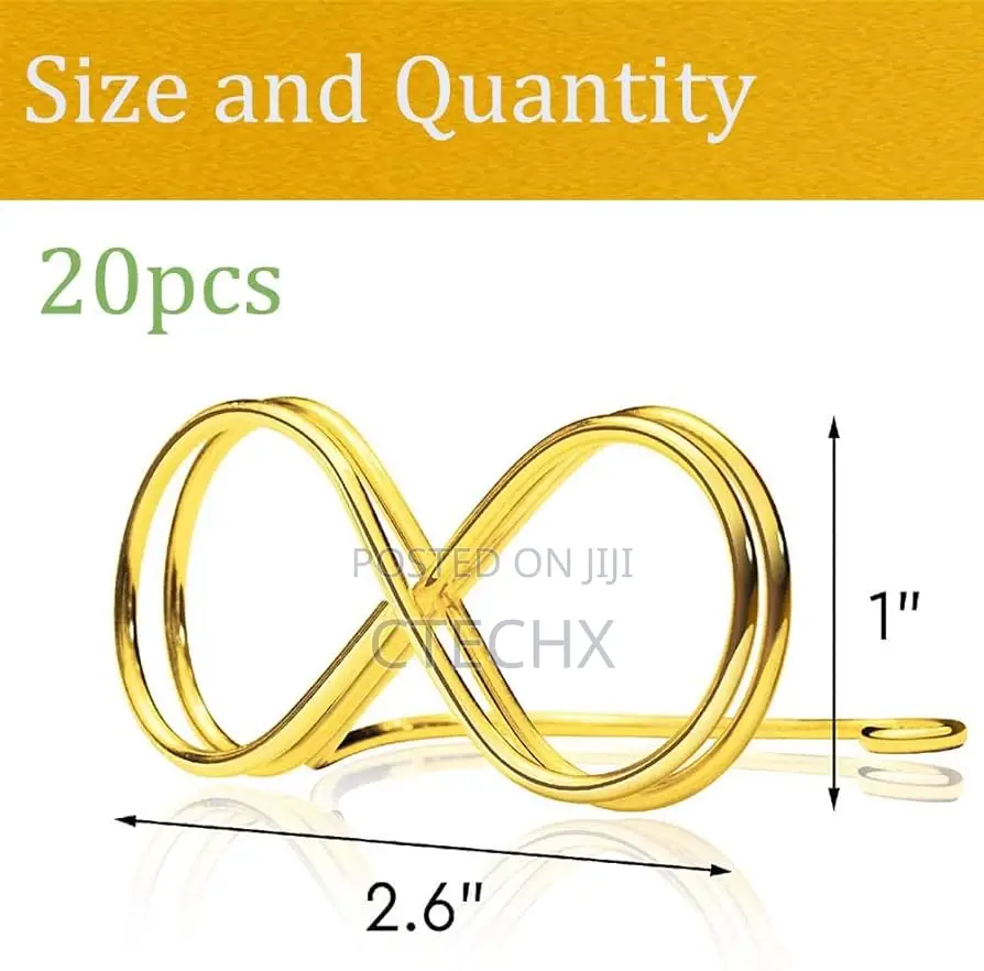 Place Card Holders for Table 20pcs Table Number Holder. Gold