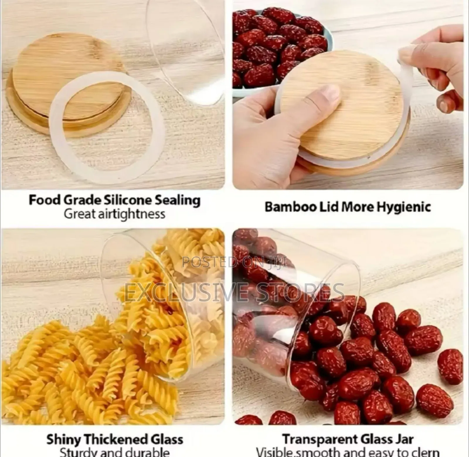 12pcs Glass Spice Jars With Bamboo Lid