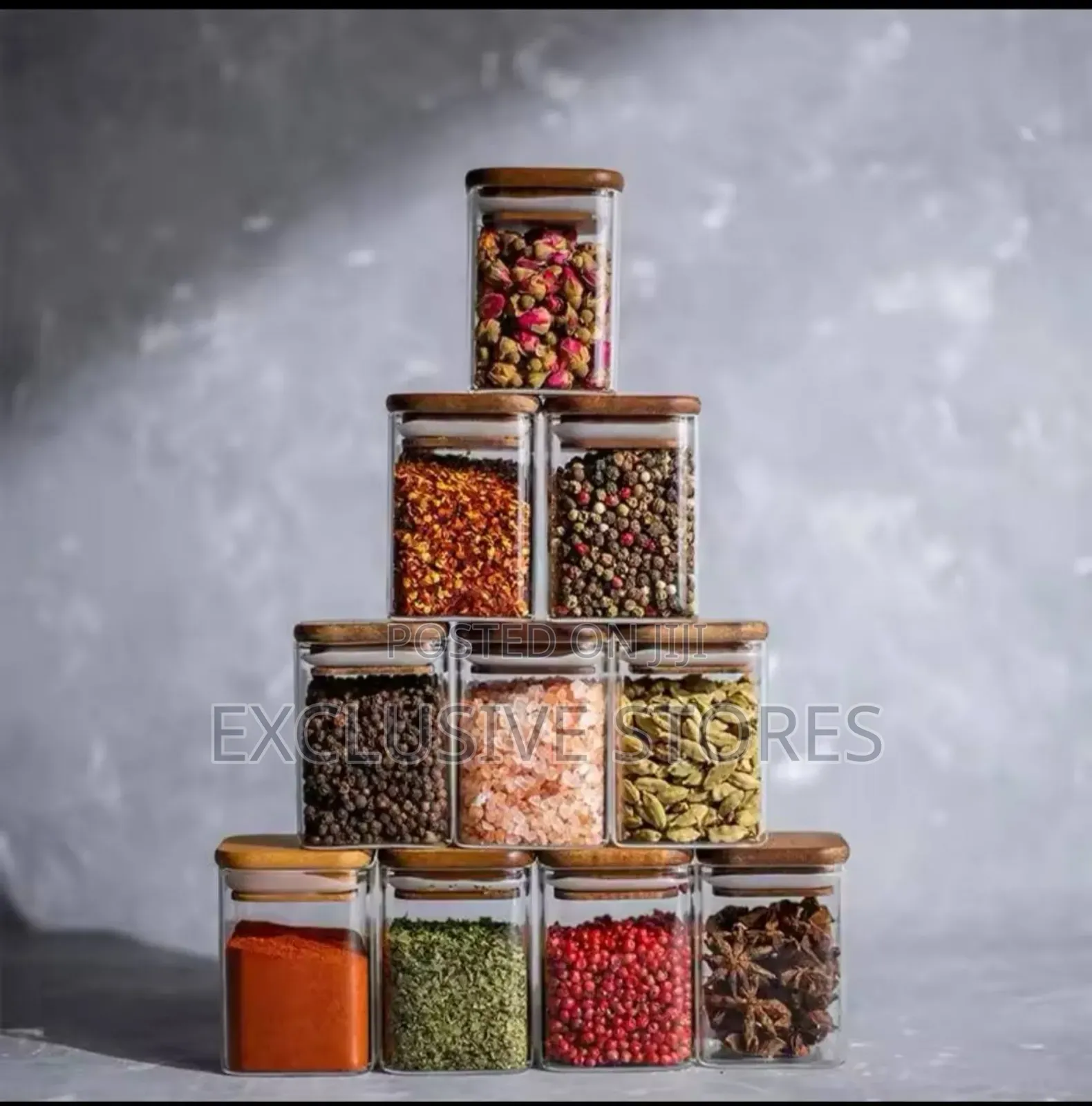 9pcs Glass Jar Set