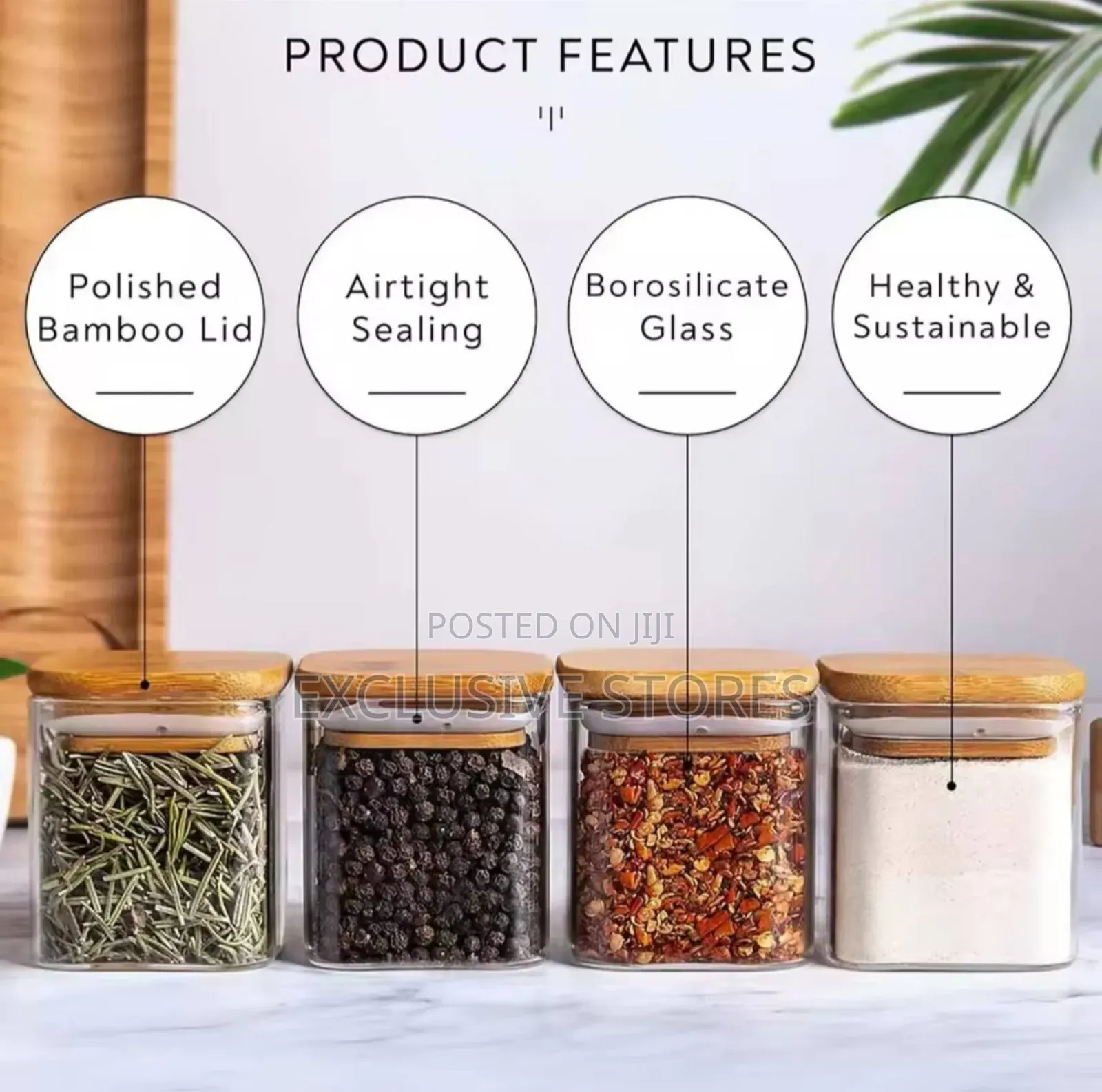 9pcs Glass Jar Set