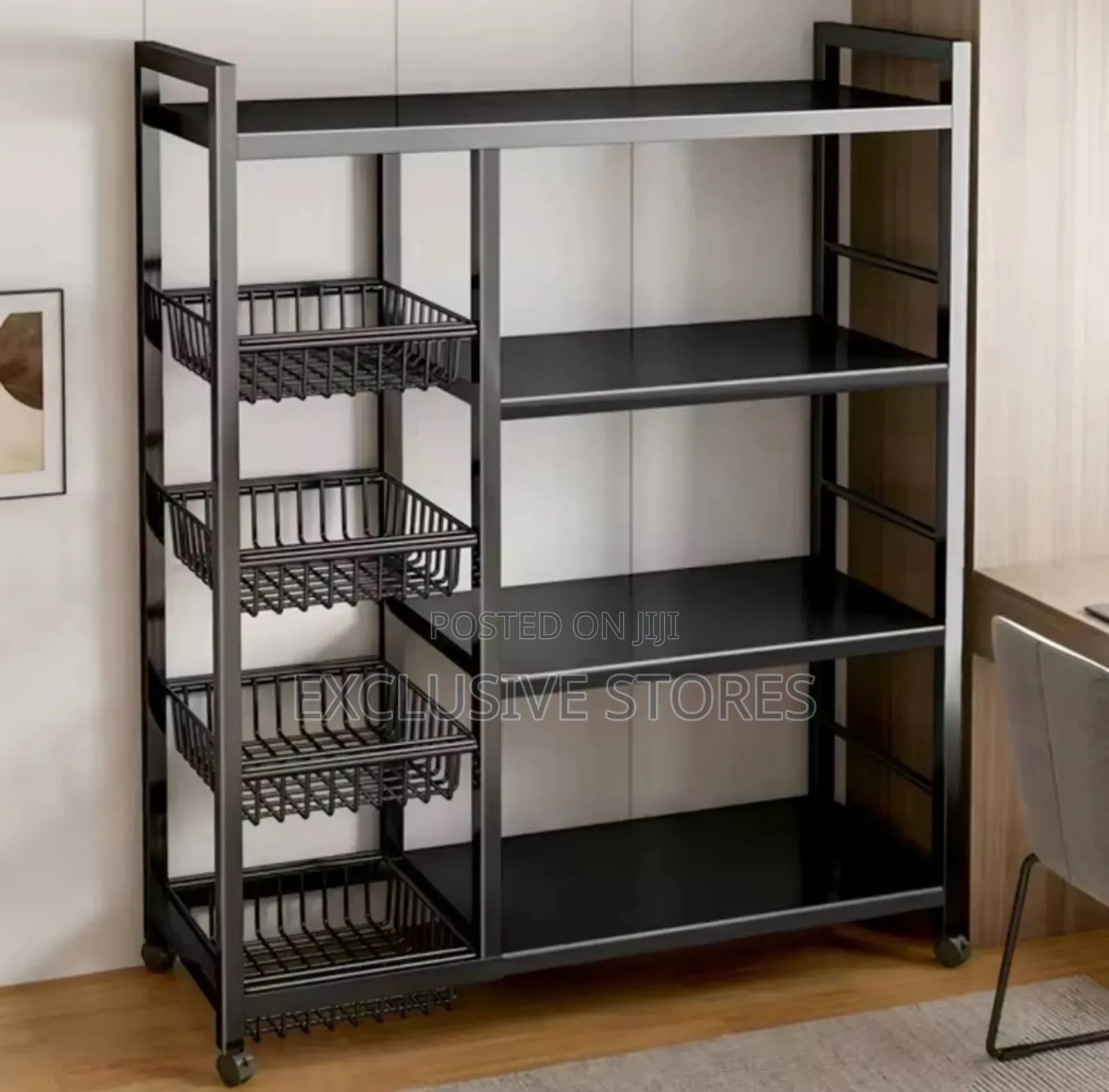 Kitchen Vegetable and Fruit Storage Rack With Wheels