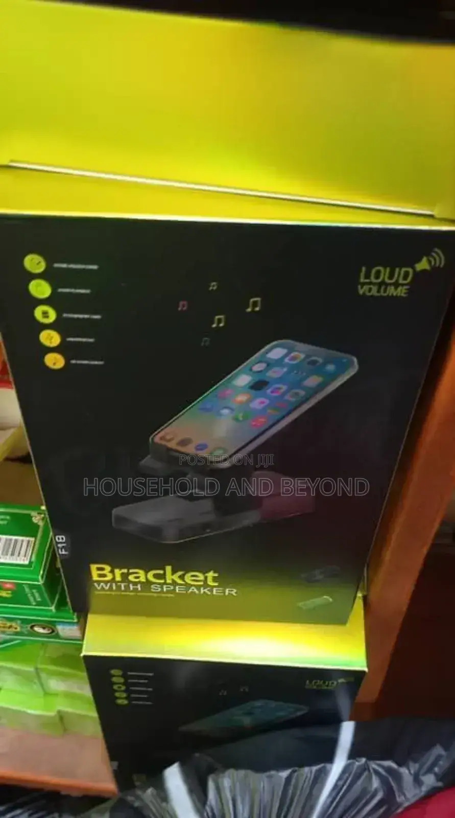 Phone Holder Bracket With Bluetooth Speaker