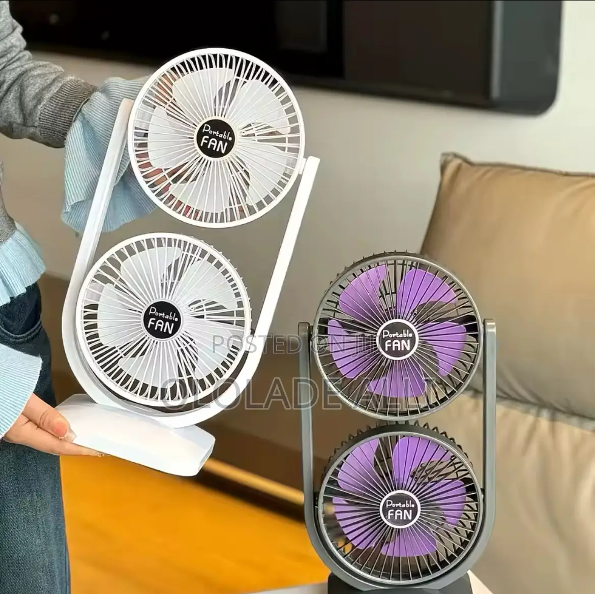 Dual - Head Usb Desk Fan: Unleash
