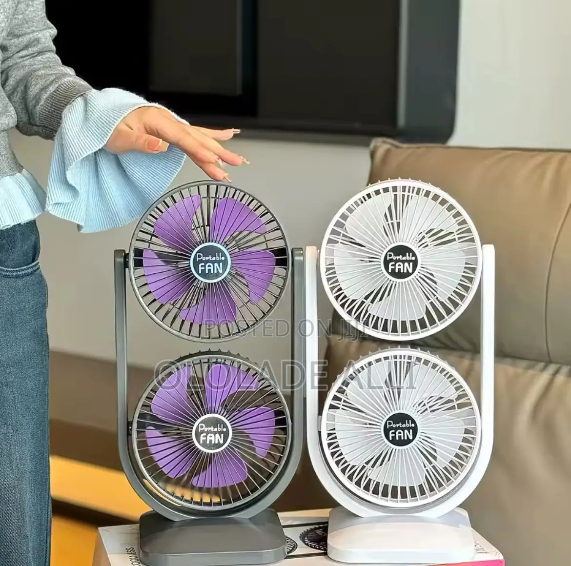 Dual - Head Usb Desk Fan: Unleash