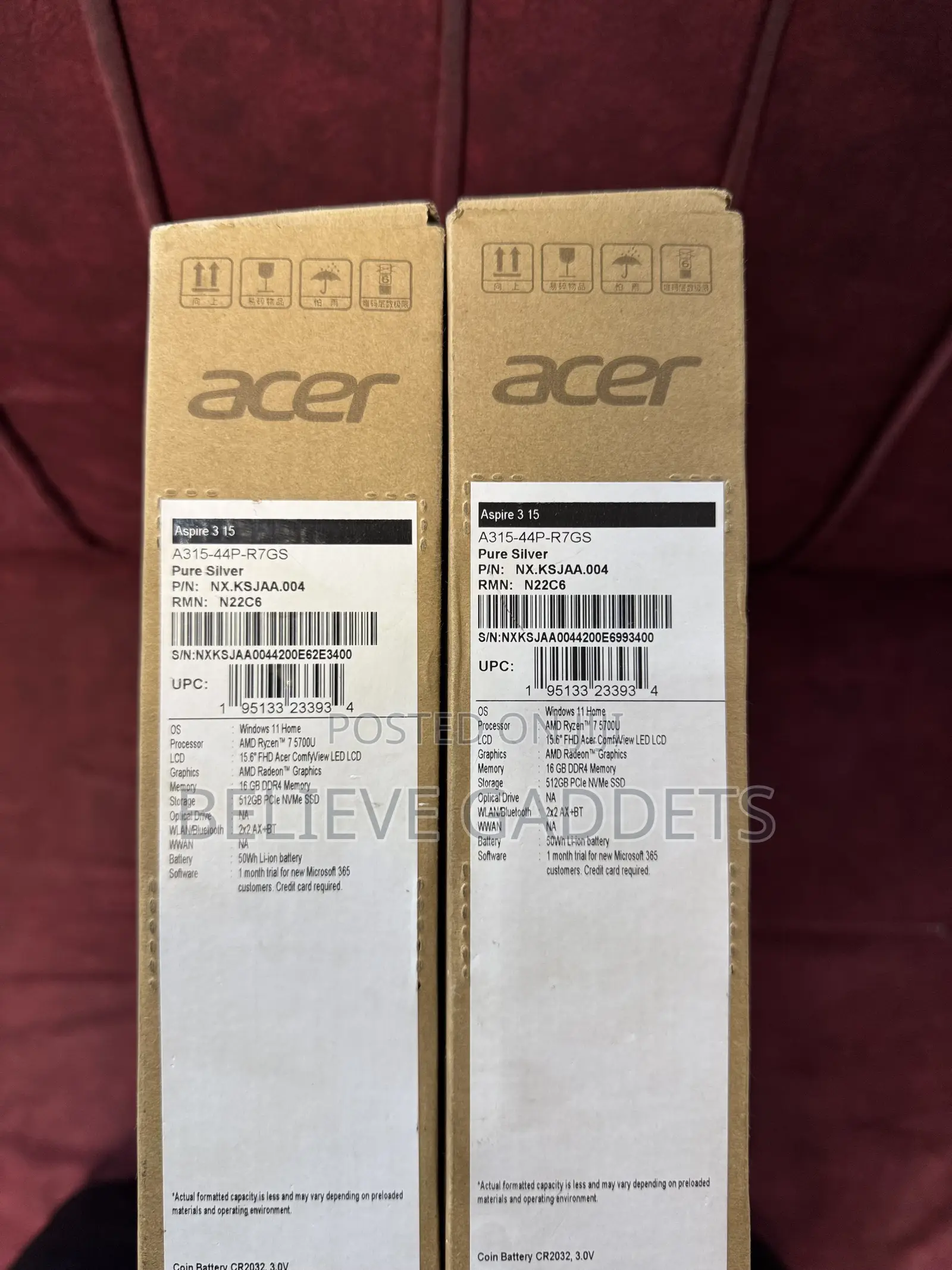 New Laptop Acer Aspire 3 16GB AMD Ryzen 7 SSD 512GB