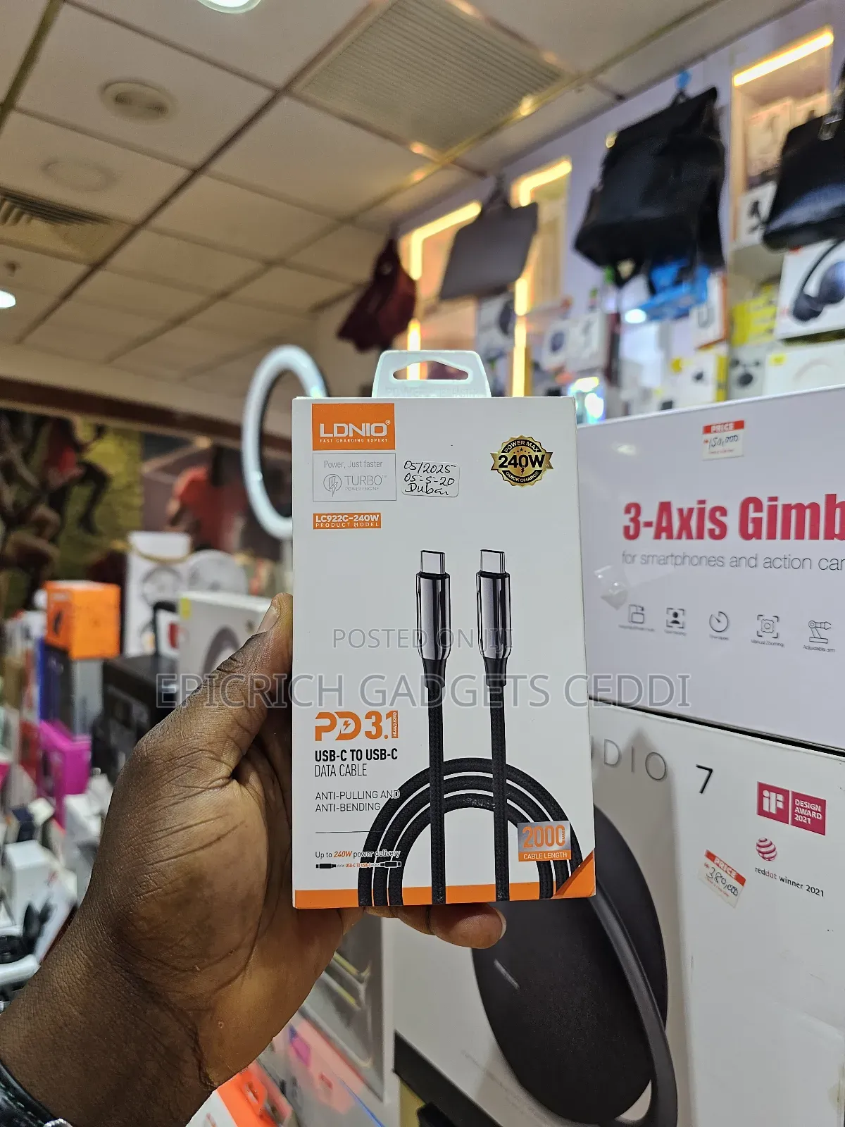 Ldnio Usb-C to Usb-C 240w 2m Data Cable + Super Fast Charge