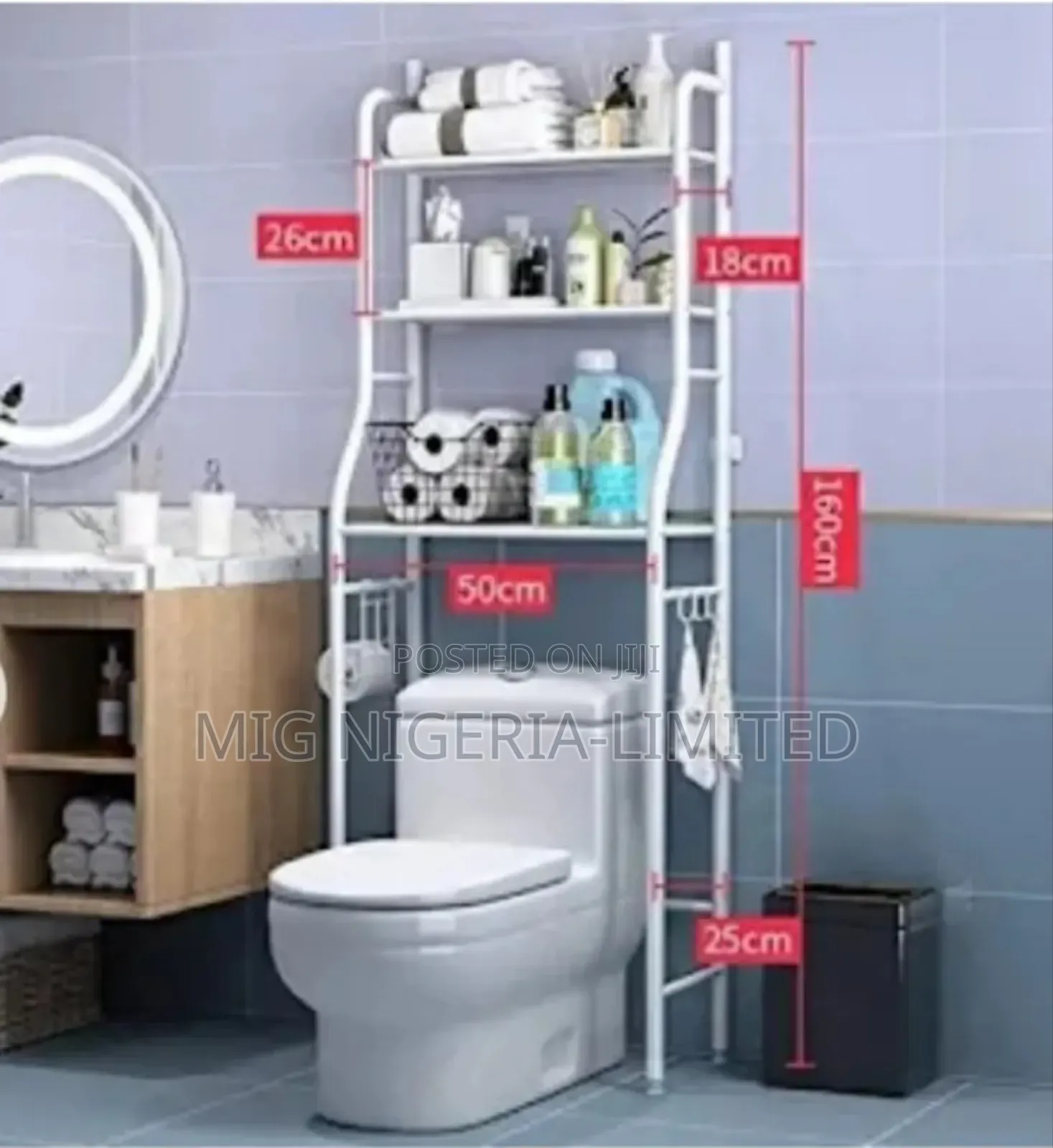 Multifunctional Free Stand Shelves For Bath And Toilet