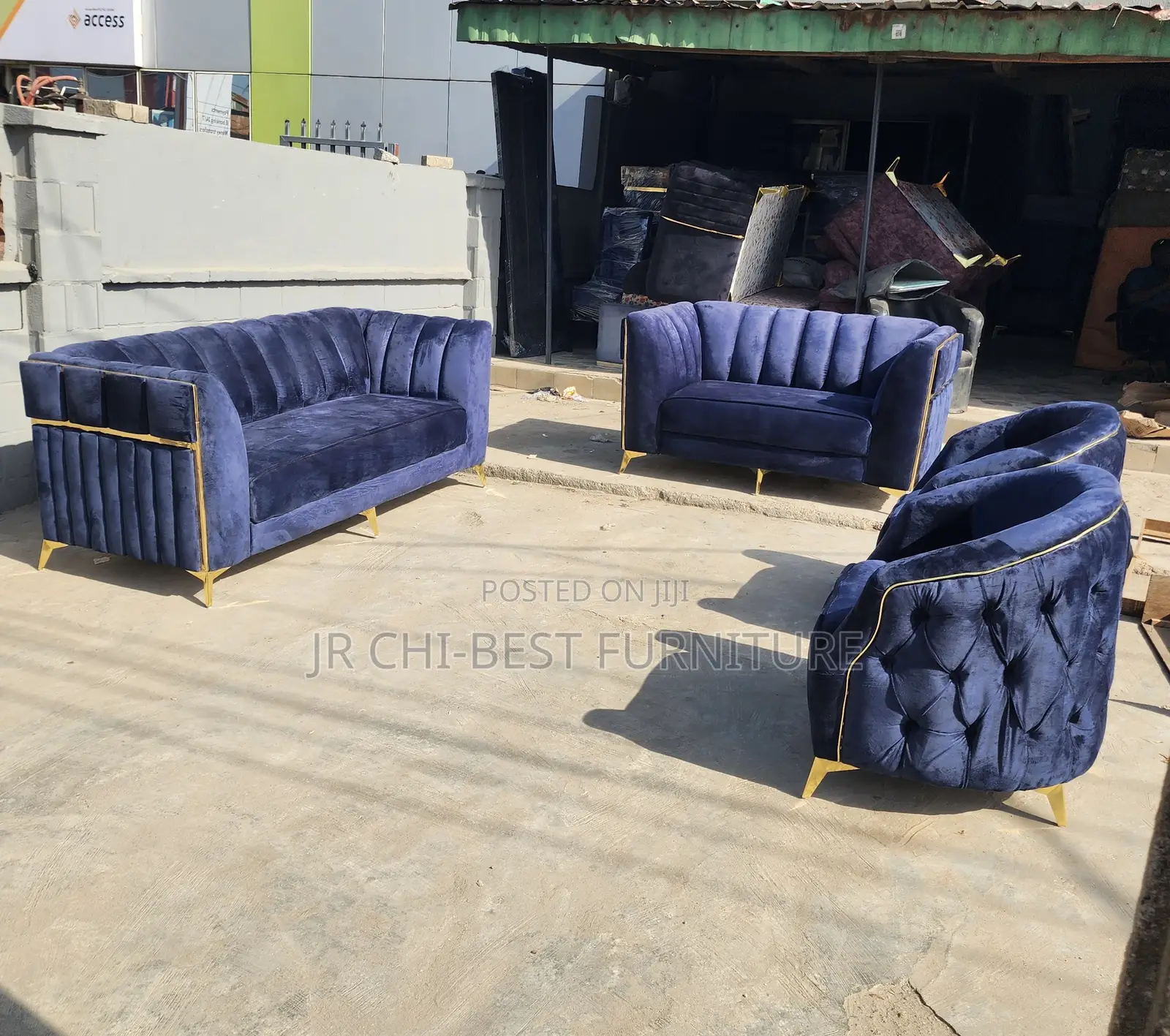 Set of Quality Well Made Upholstery Cushion Sofa Chairs