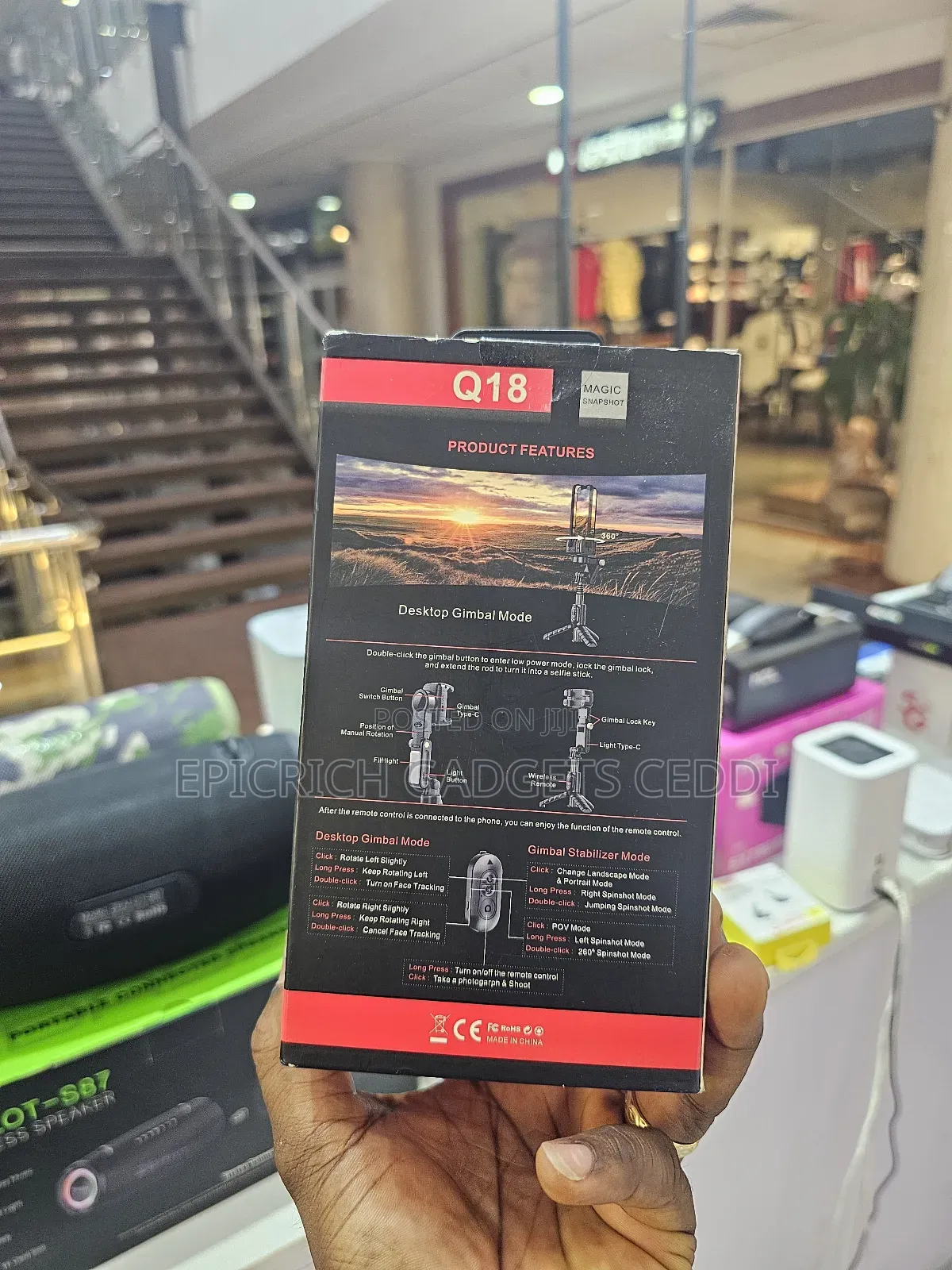 Q18 360 Rotating Desktop Tripod Auto Face Tracking Gimbal