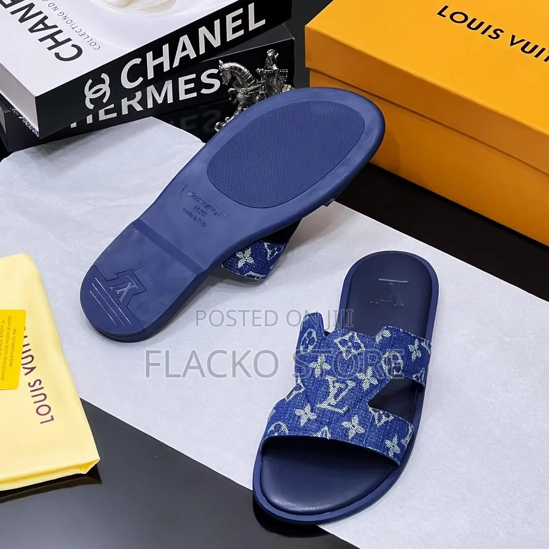 Original Louis Vuitton Leather Slip Ons