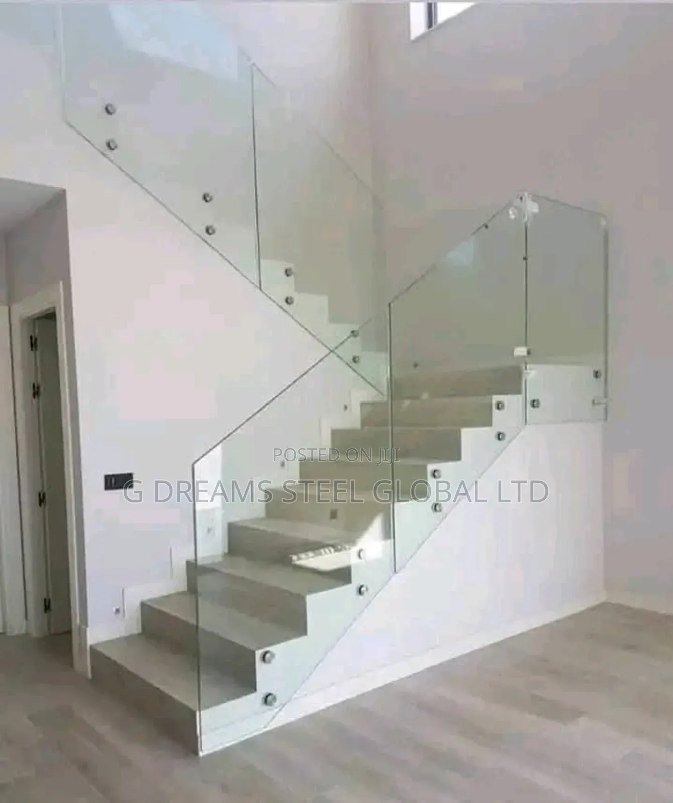 Tinted White Glass Handrails