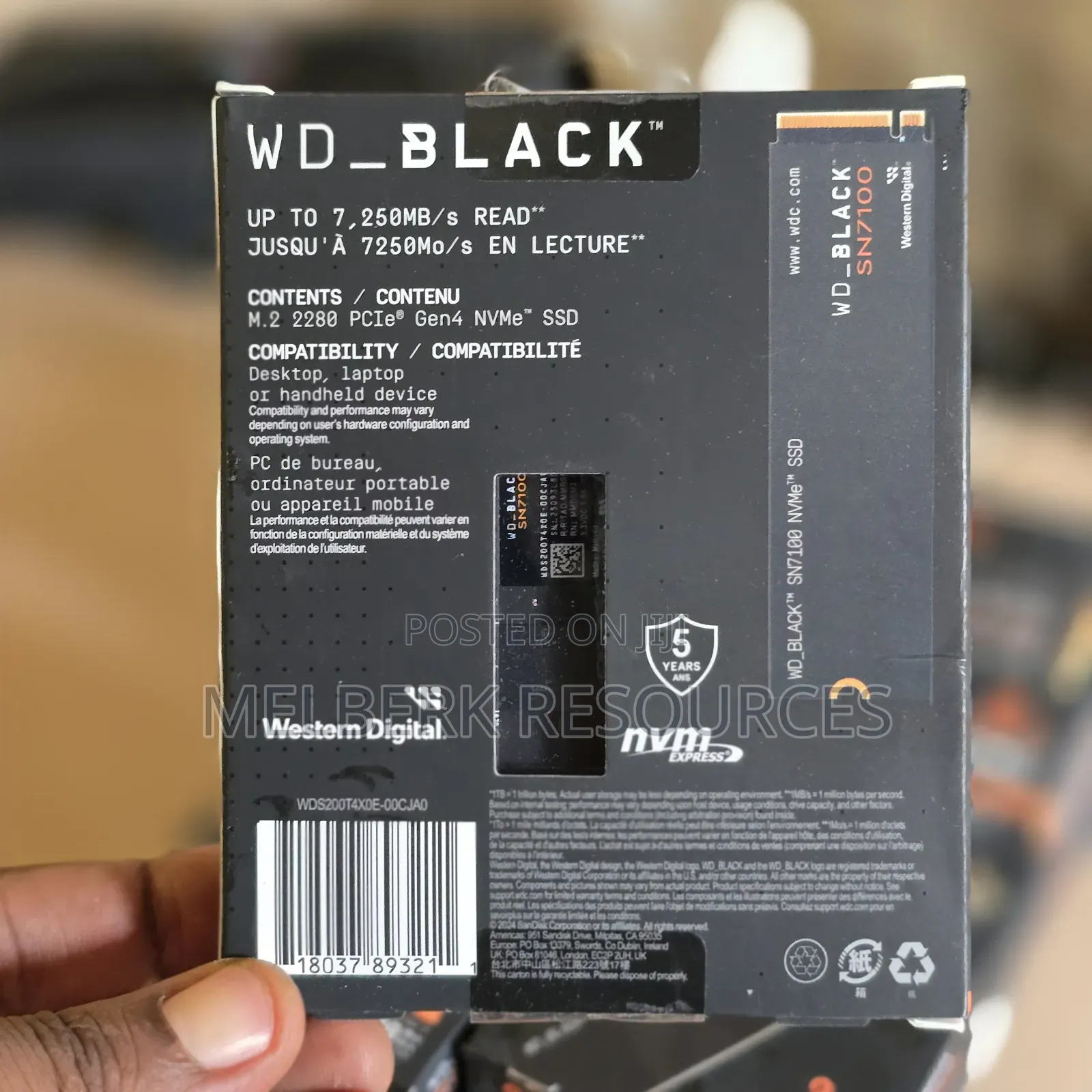 2tb Wd Black Sn7100 Gen 4 SSD