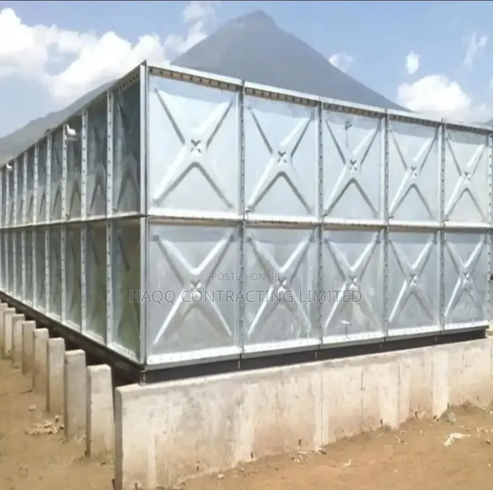 Braithwaite Pressed Steel Galvanized Tank 400,000 Litres