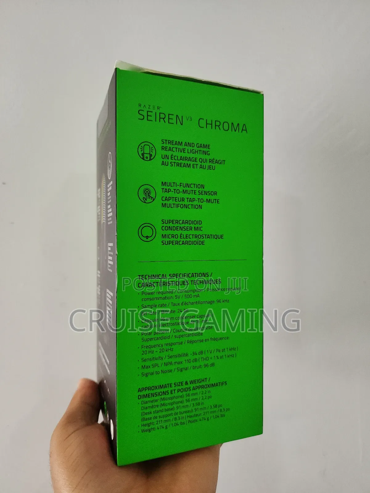 Razer Seiren V3 Chroma RGB Usb Condenser Microphone
