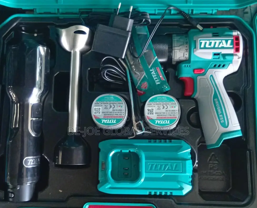 Compact Brushless Cordless Drill 16v 2 Batteries and Charger