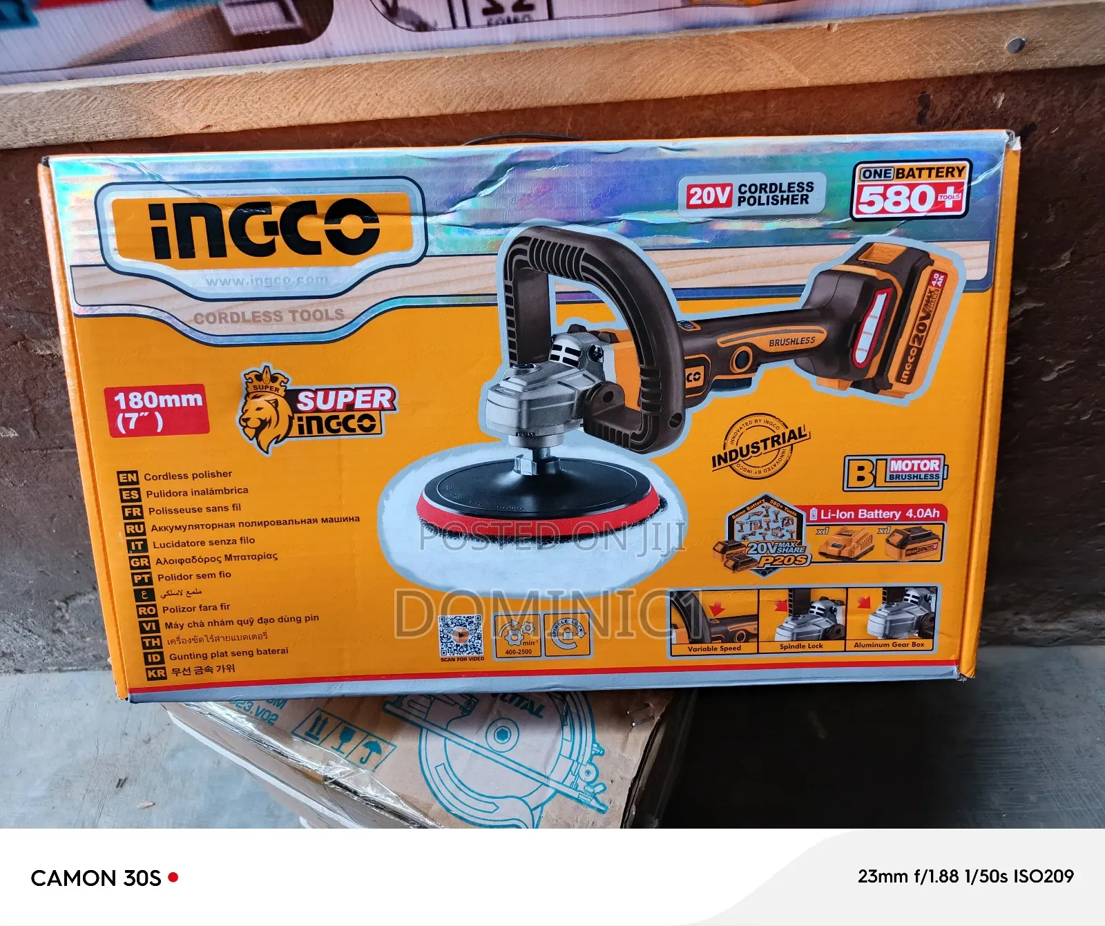 Ingco Cordless Polisher 20v-4ams Angle Polisher