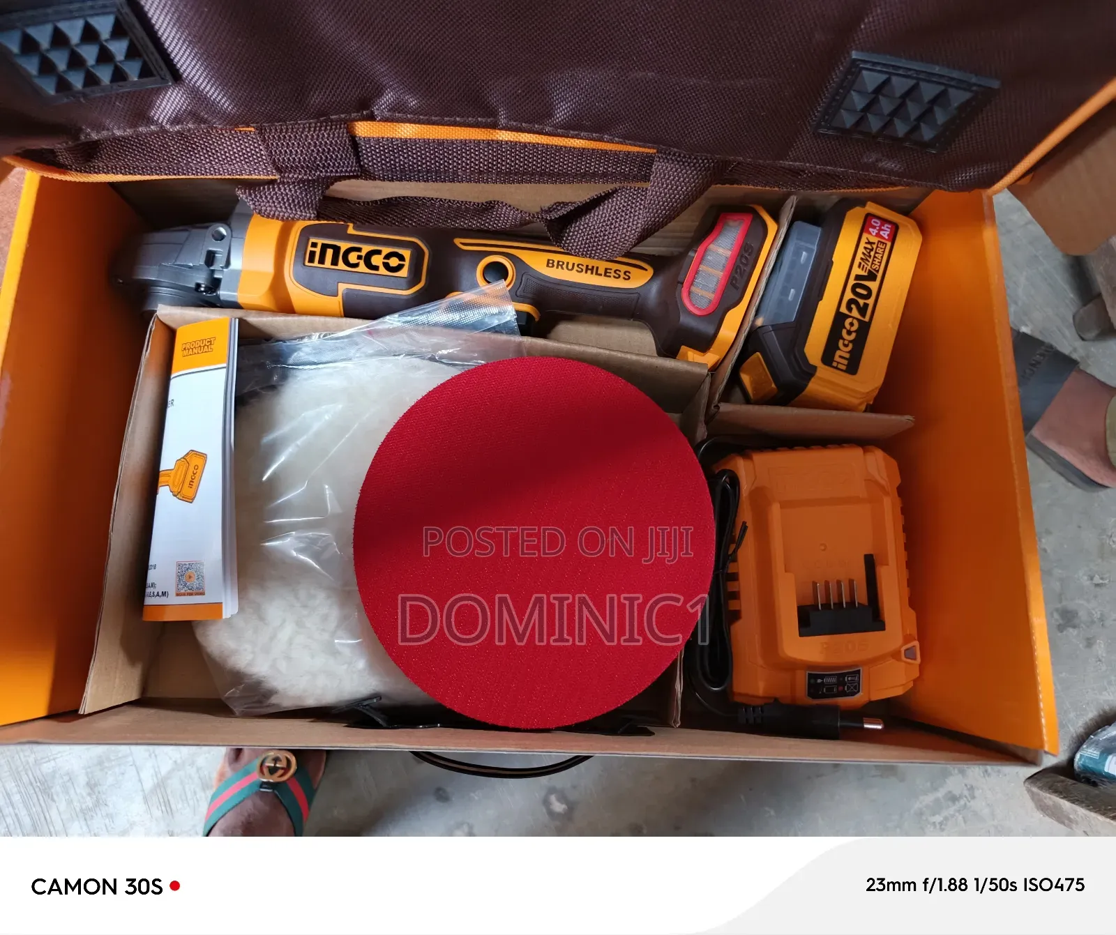 Ingco Cordless Polisher 20v-4ams Angle Polisher