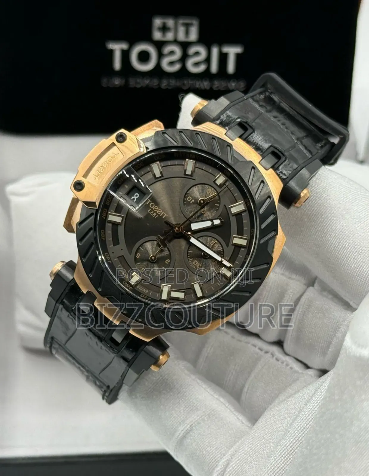 Original Tissot 1853 Black Genuine Leather Watch