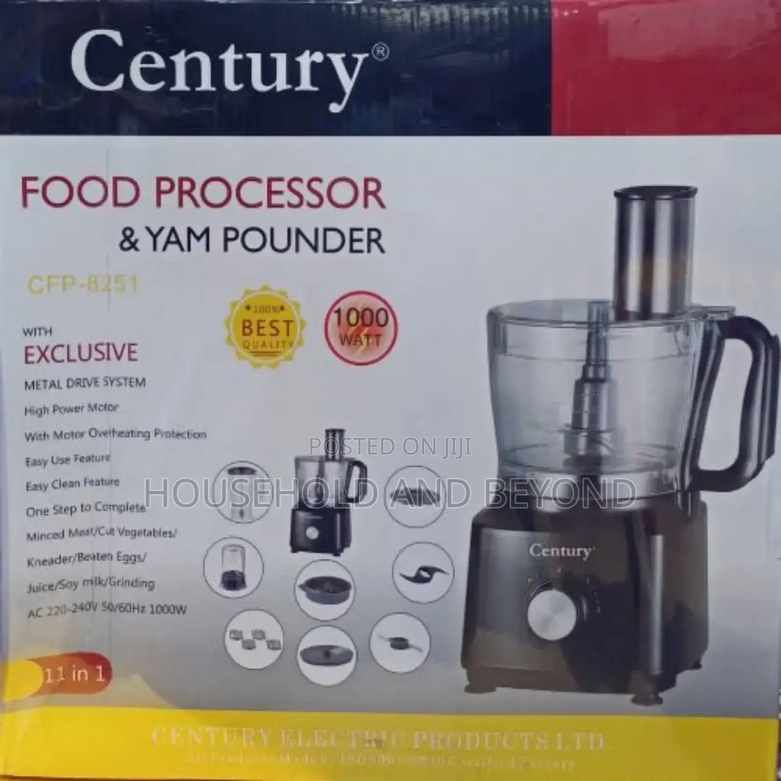 Century Food Processor Yam Pounder 11 in 1