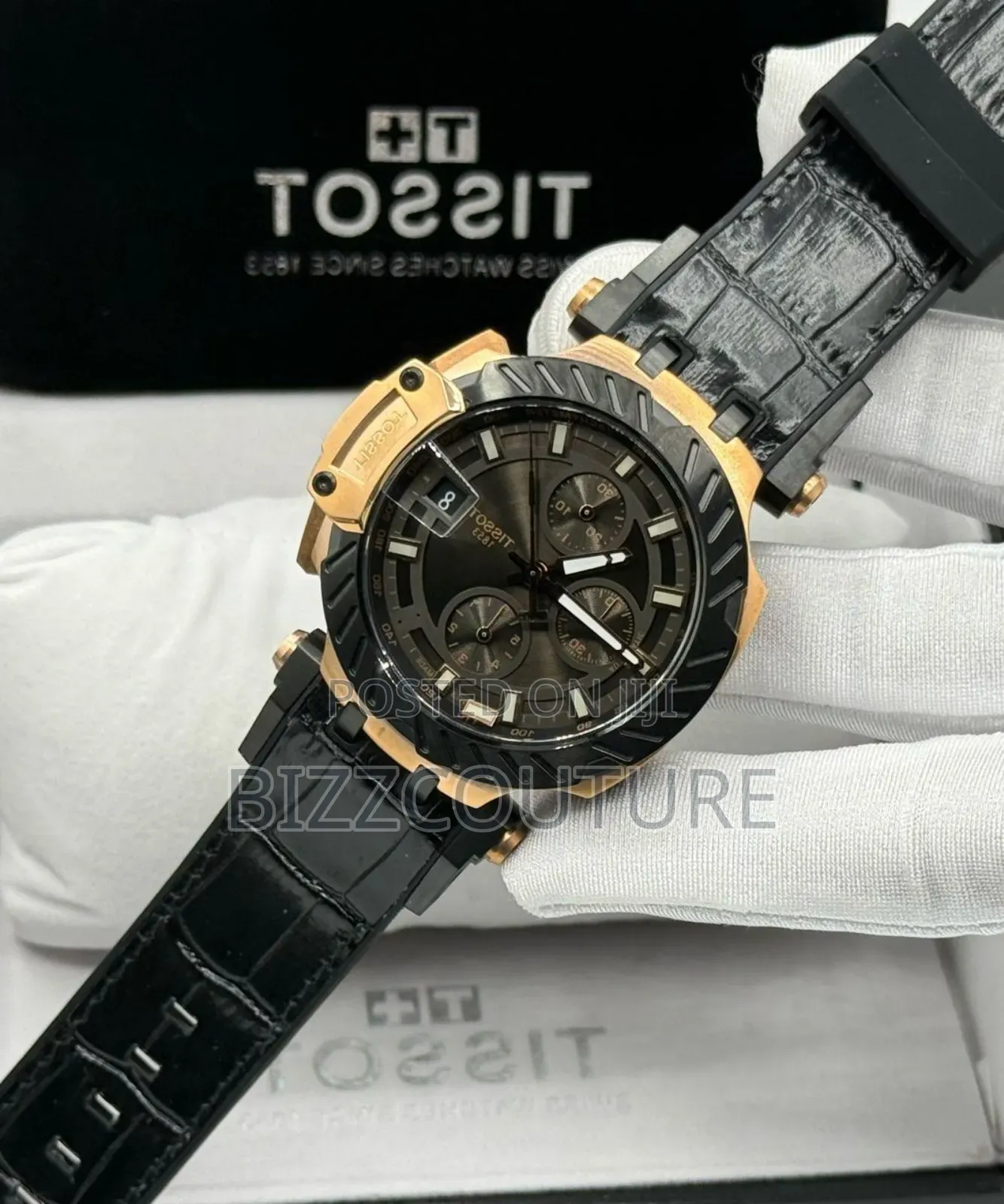 Original Tissot 1853 Black Genuine Leather Strap Watch