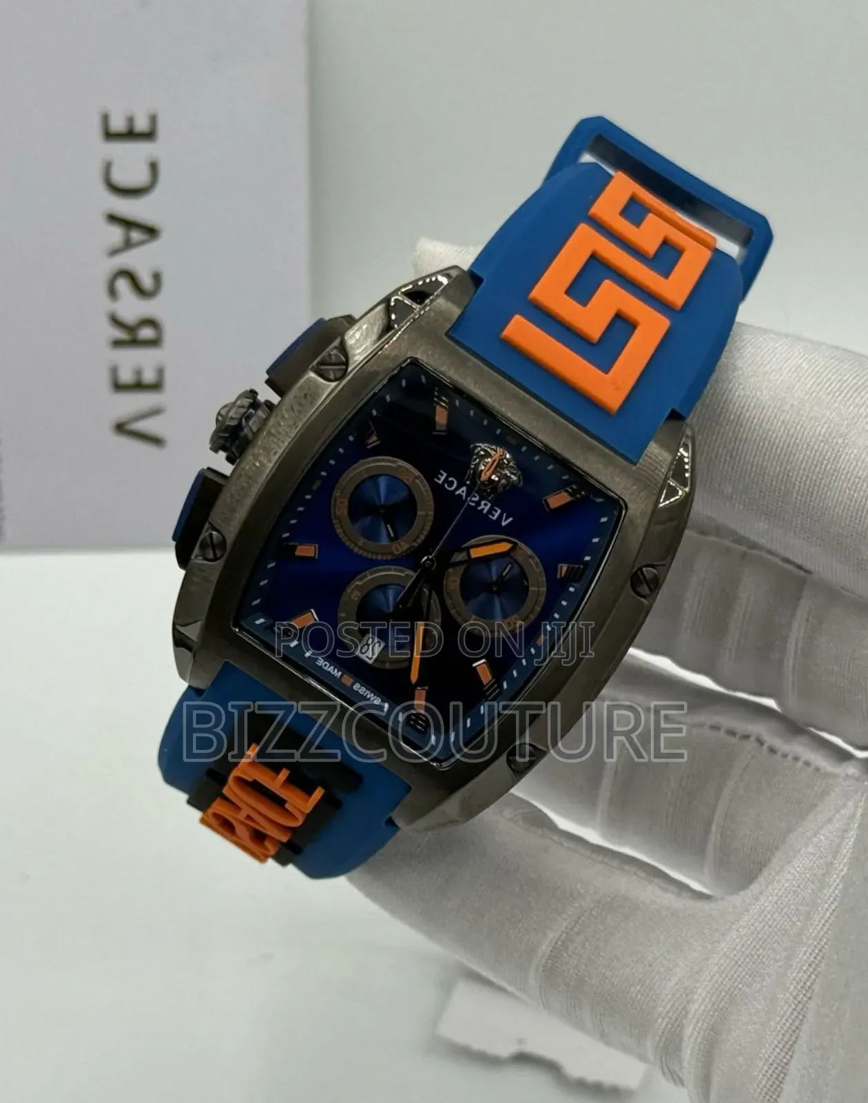 Original Versace Blue Dial Chronograph Watch