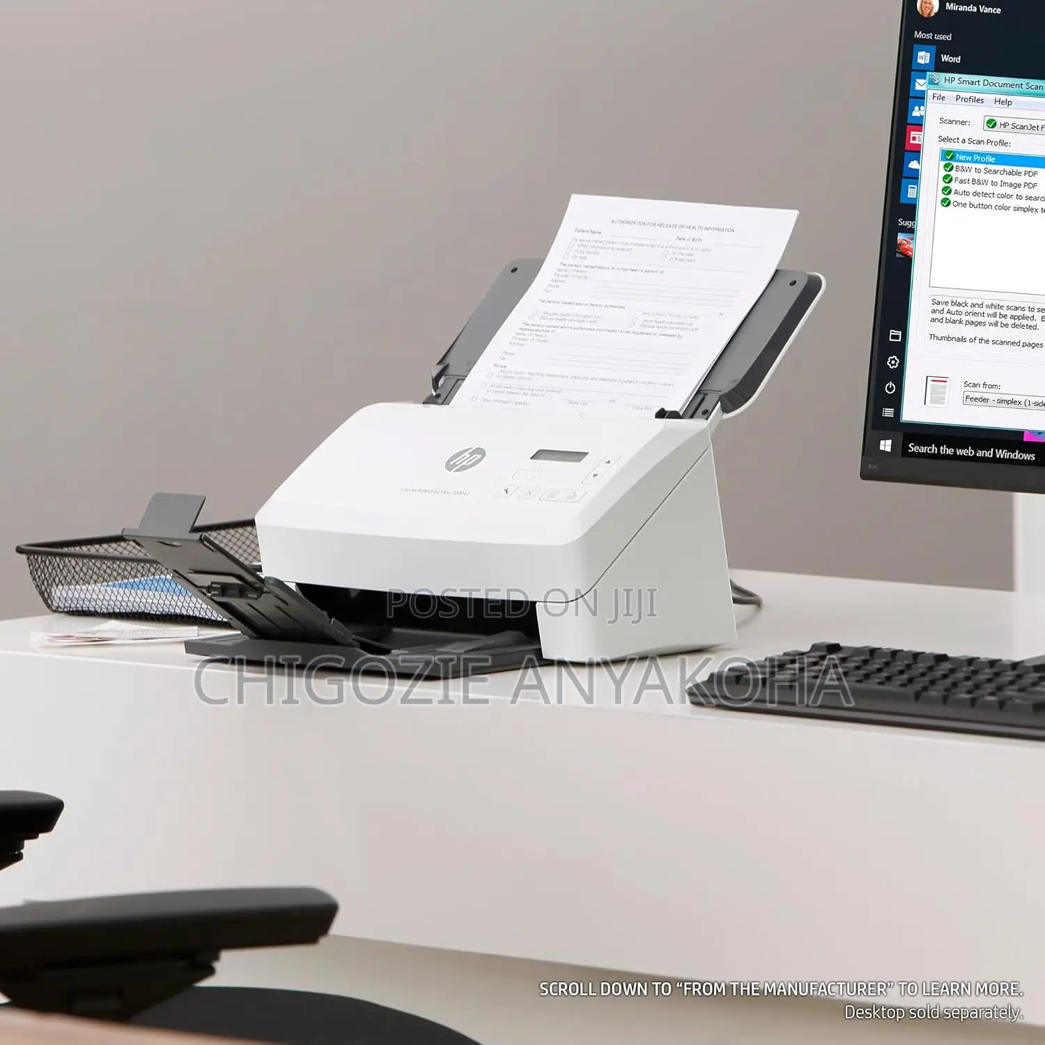 Hp Scanjet Enterprise Flow N7000 Snw1 Sheet-Feed Scanner