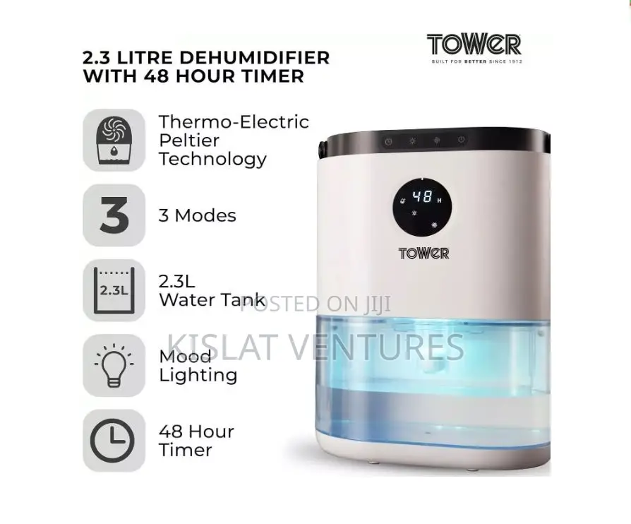 Tower 2.3l Dehumidifier With 48 Hour Timer